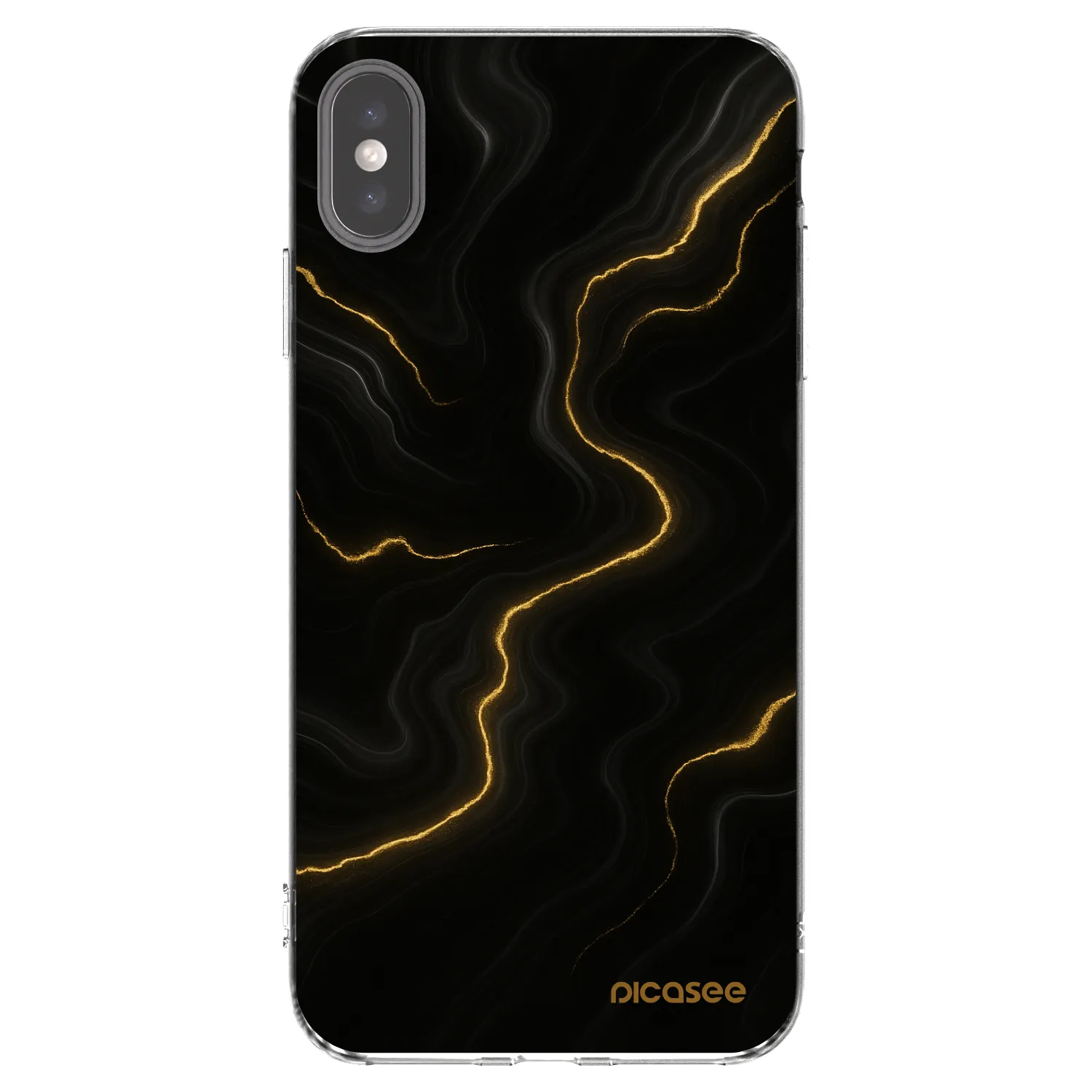 Silikónový prehľadný obal pre Apple iPhone XS Max - Thunder