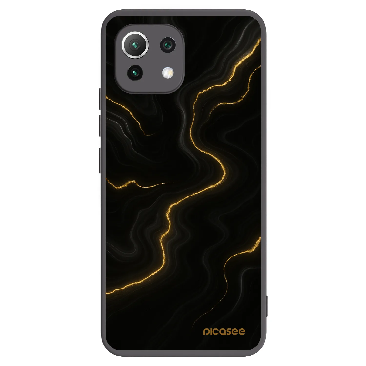 Picasee silikónový čierny obal pre Xiaomi 11 Lite 5G NE - Thunder