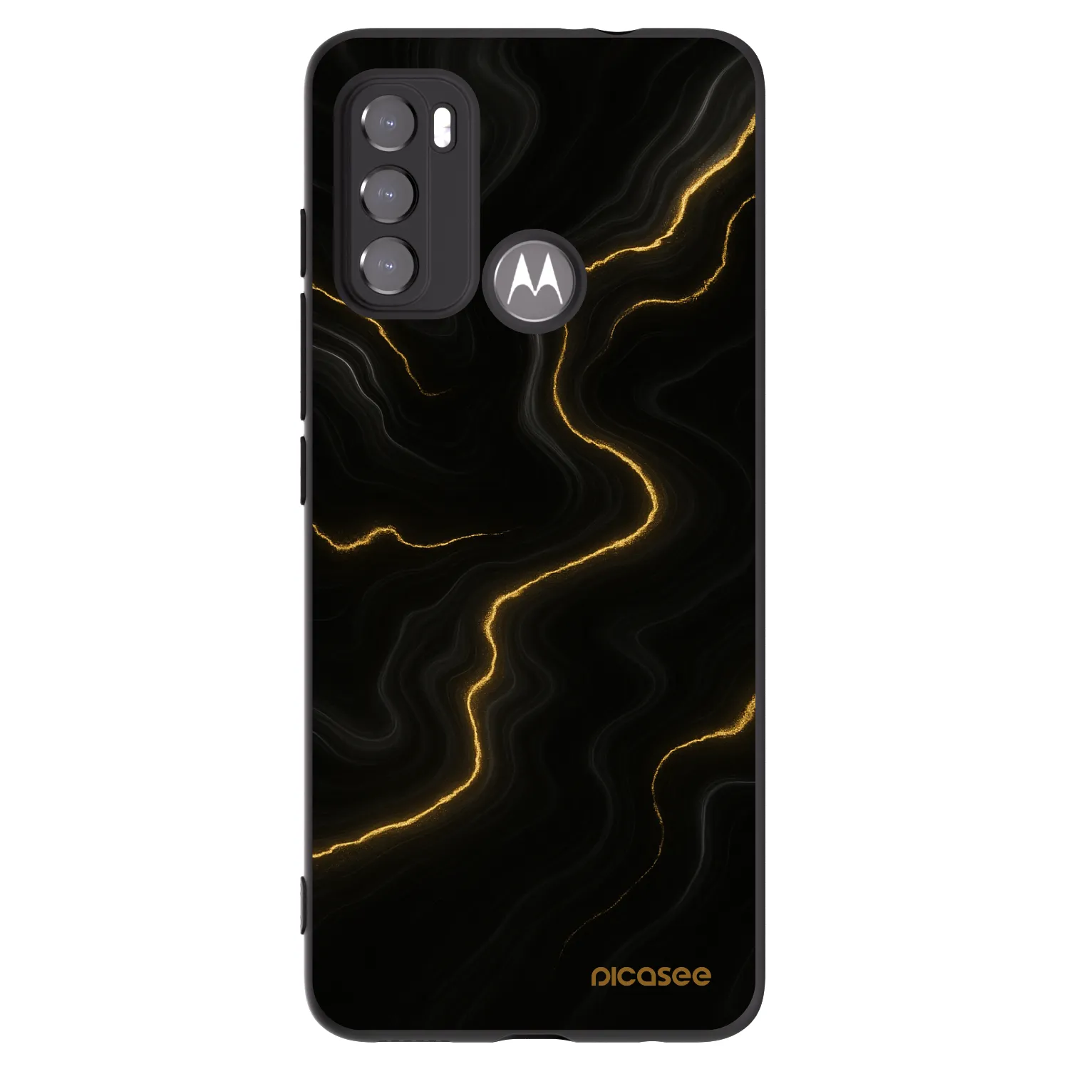 Picasee silikónový čierny obal pre Motorola Moto G60 - Thunder
