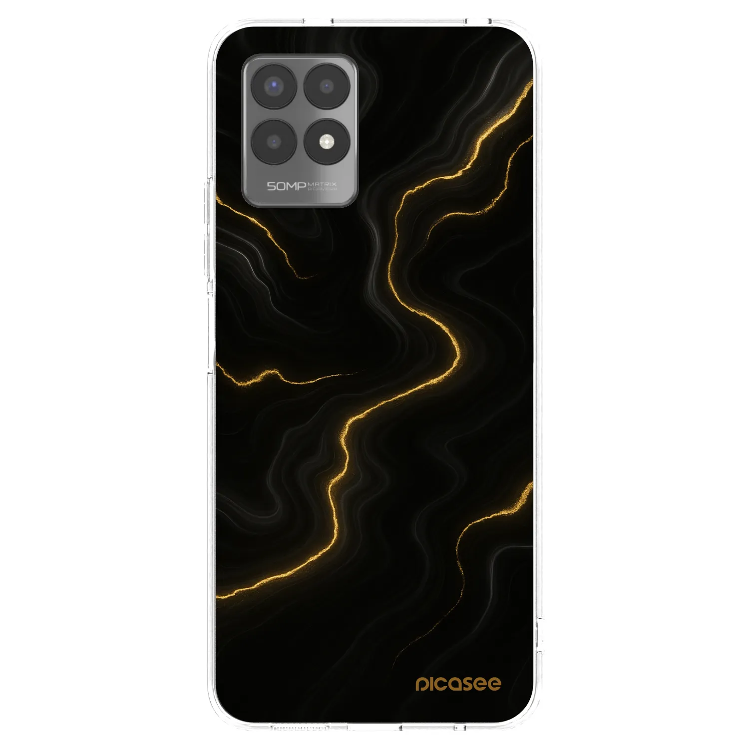 Picasee silikónový prehľadný obal pre Realme 8i - Thunder