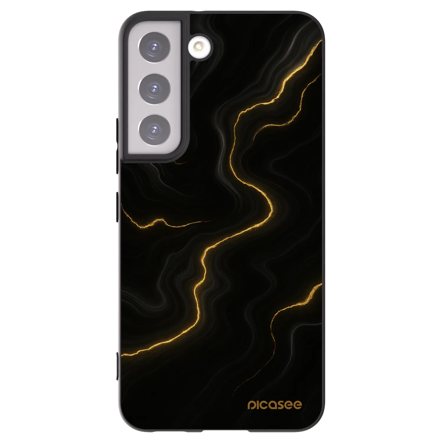 Picasee silikónový čierny obal pre Samsung Galaxy S22 5G - Thunder