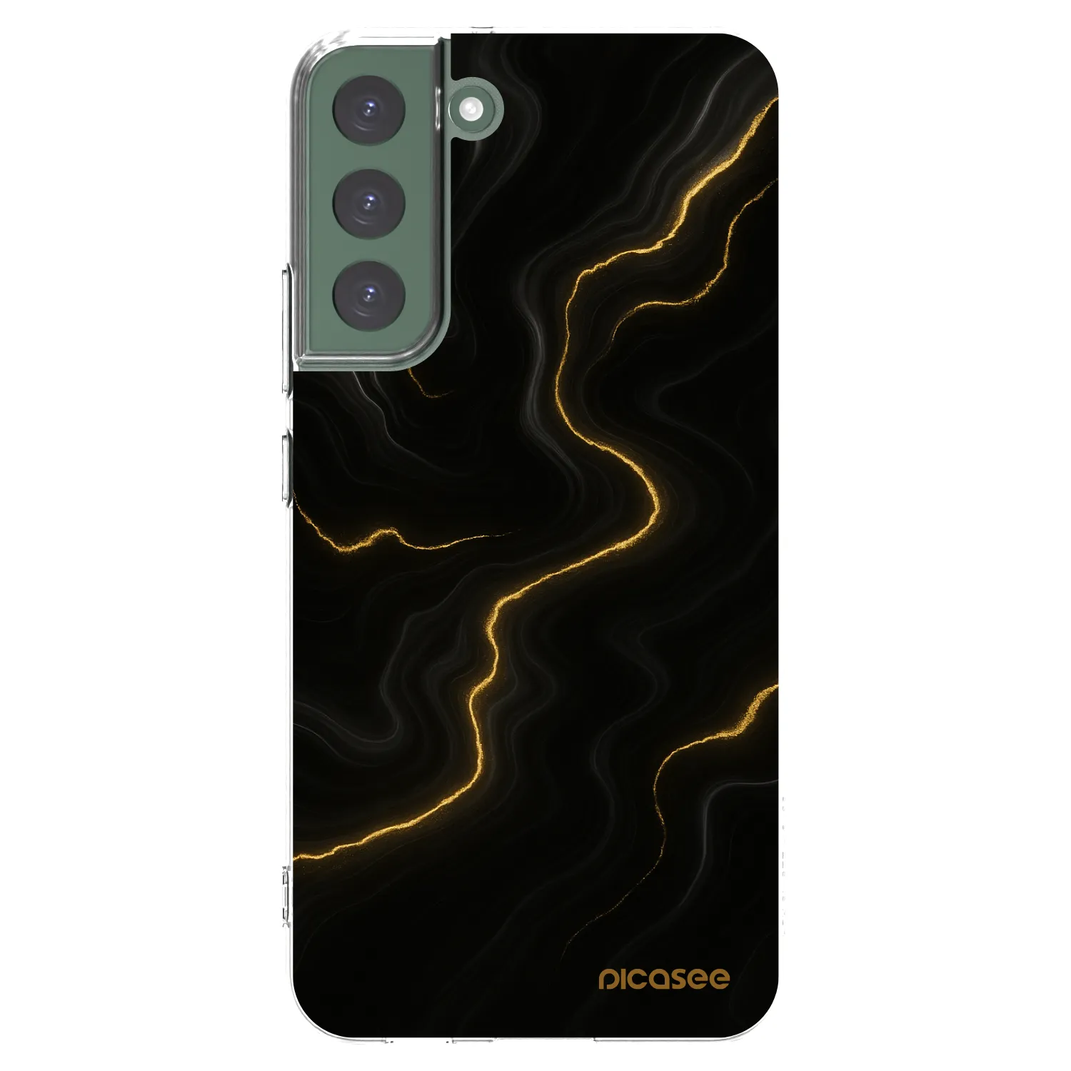 Picasee silikónový prehľadný obal pre Samsung Galaxy S22+ 5G - Thunder