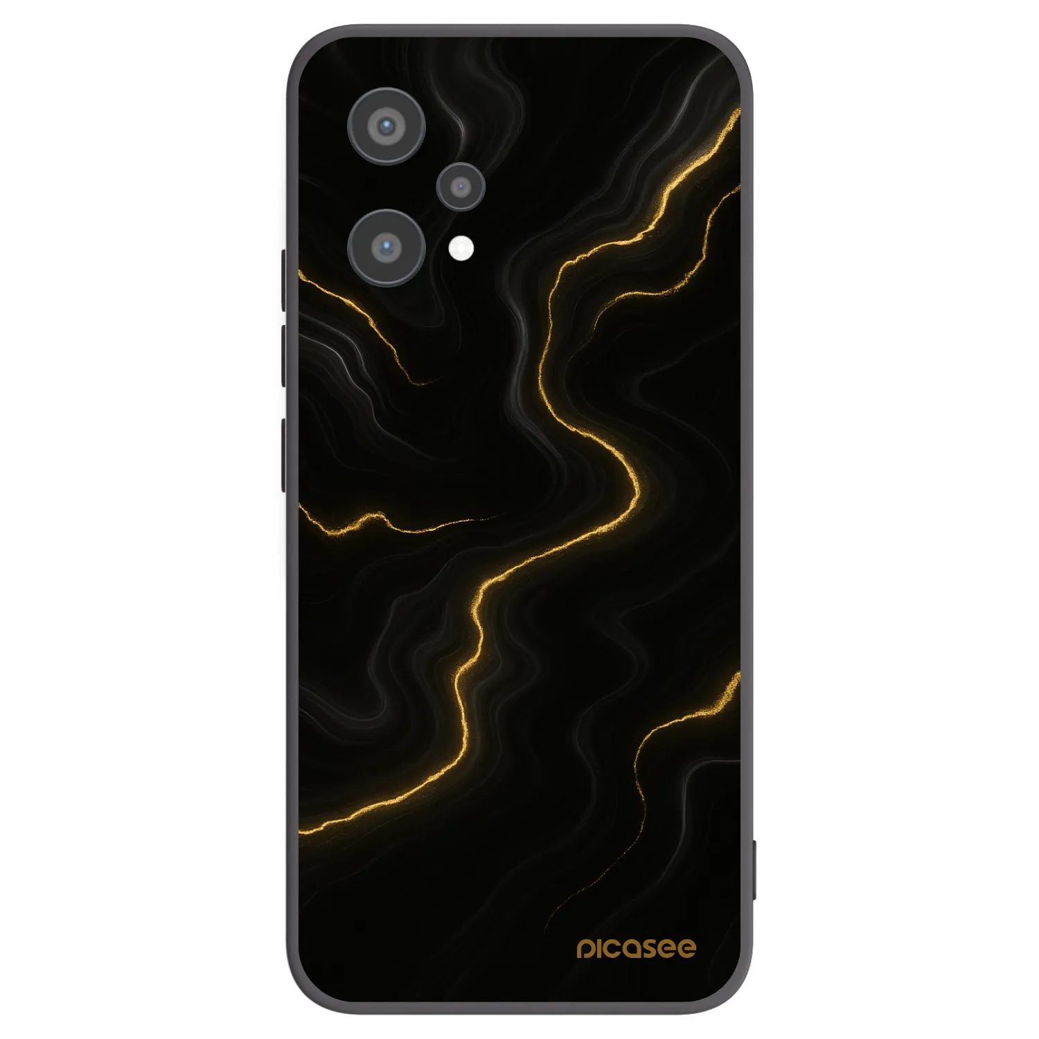 Picasee silikónový čierny obal pre Realme 9 Pro 5G - Thunder