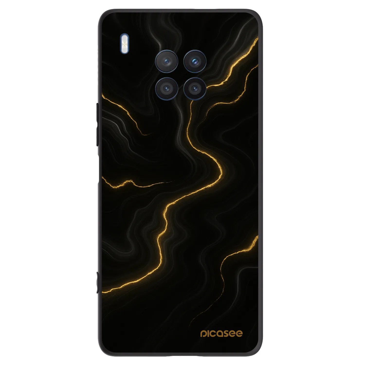 Picasee silikónový čierny obal pre Honor 50 Lite - Thunder