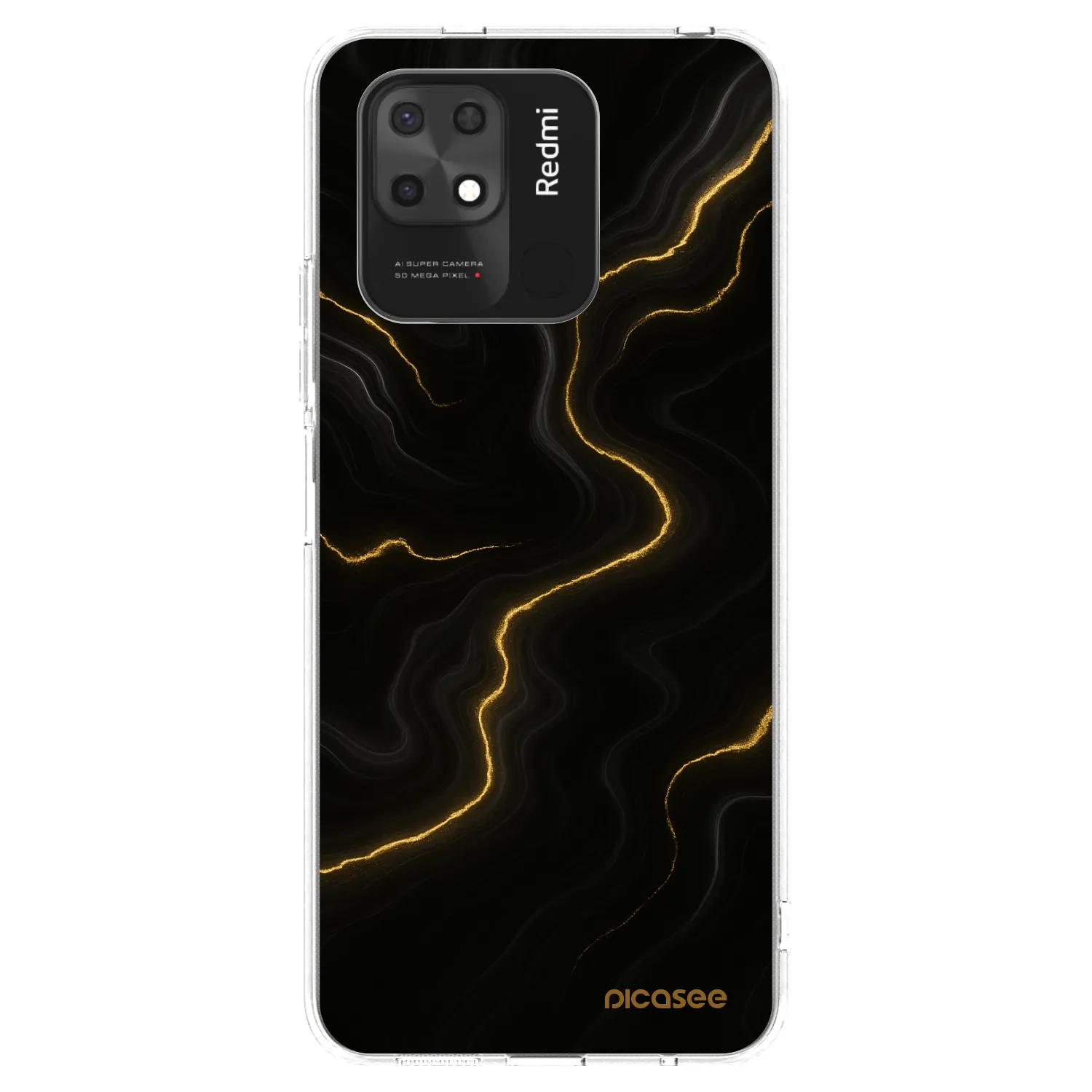 Silikónový prehľadný obal pre Xiaomi Redmi 10C - Thunder