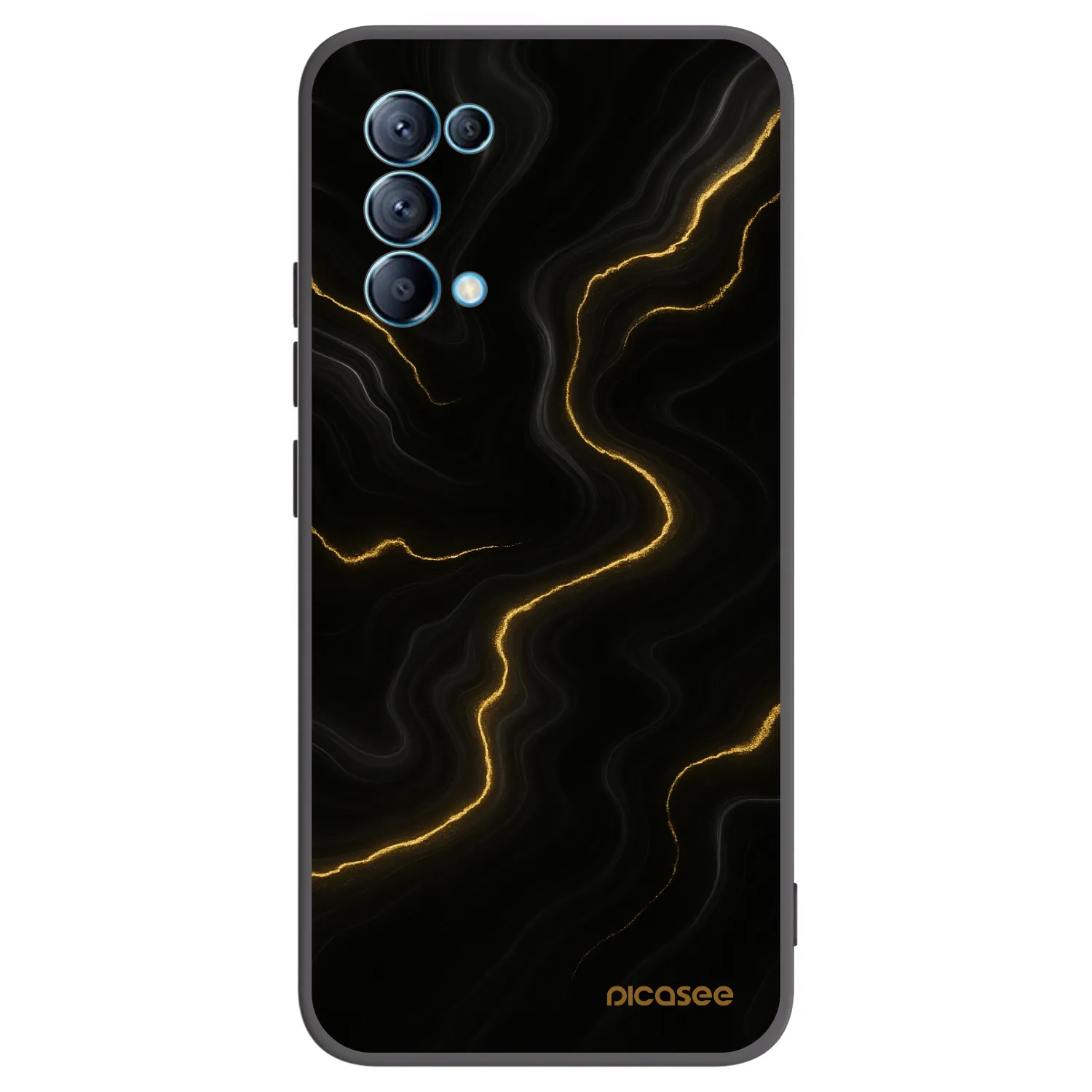 Picasee silikónový čierny obal pre OPPO Reno 5 5G - Thunder