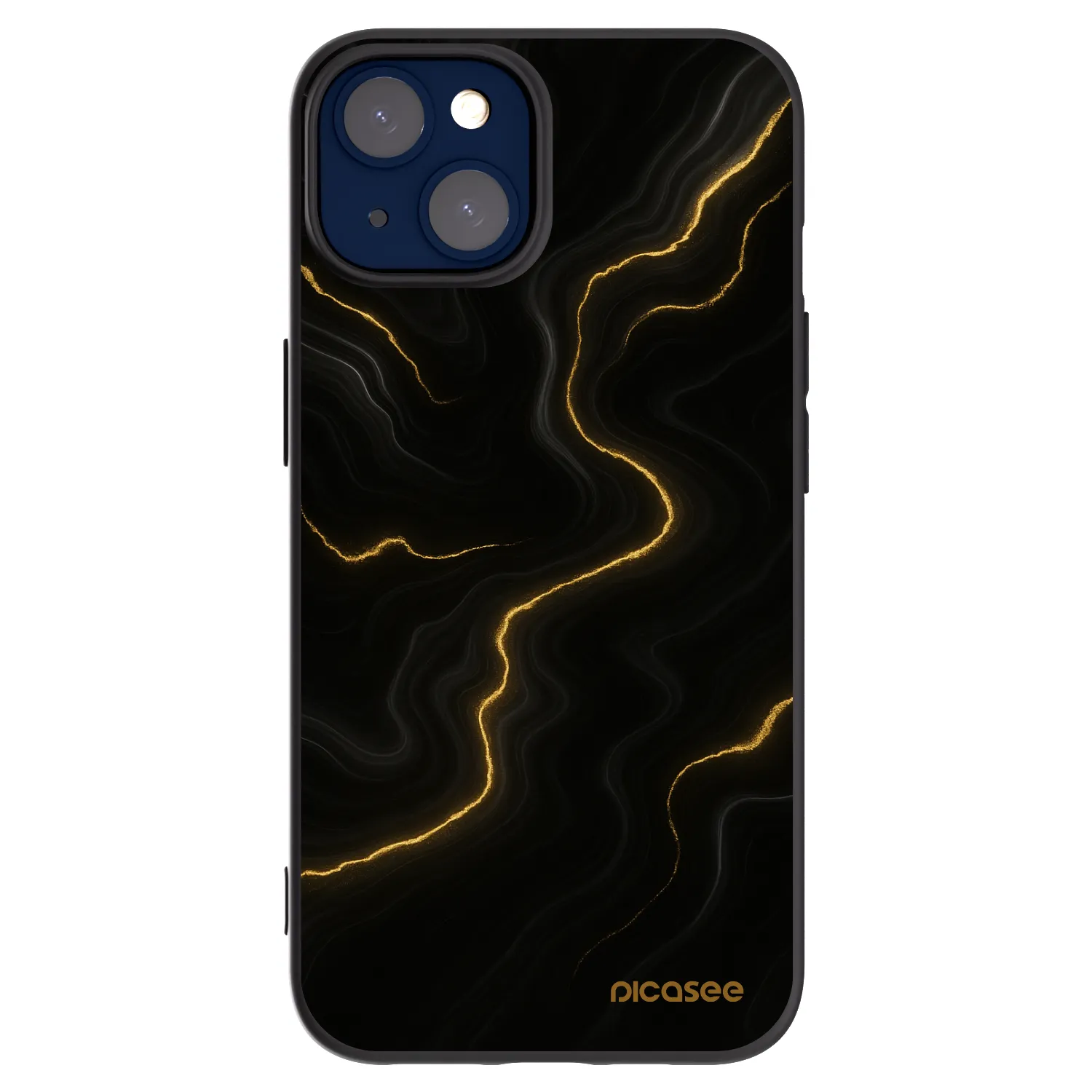 Silikónový čierny obal pre Apple iPhone 14 - Thunder