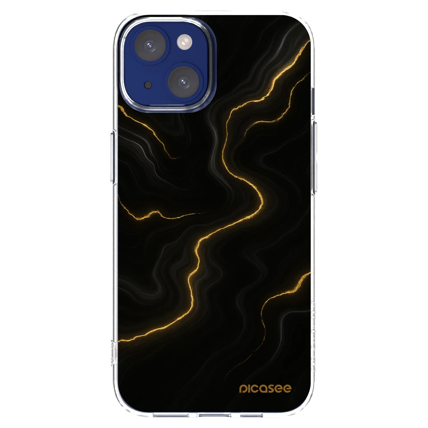 Silikónový prehľadný obal pre Apple iPhone 14 - Thunder