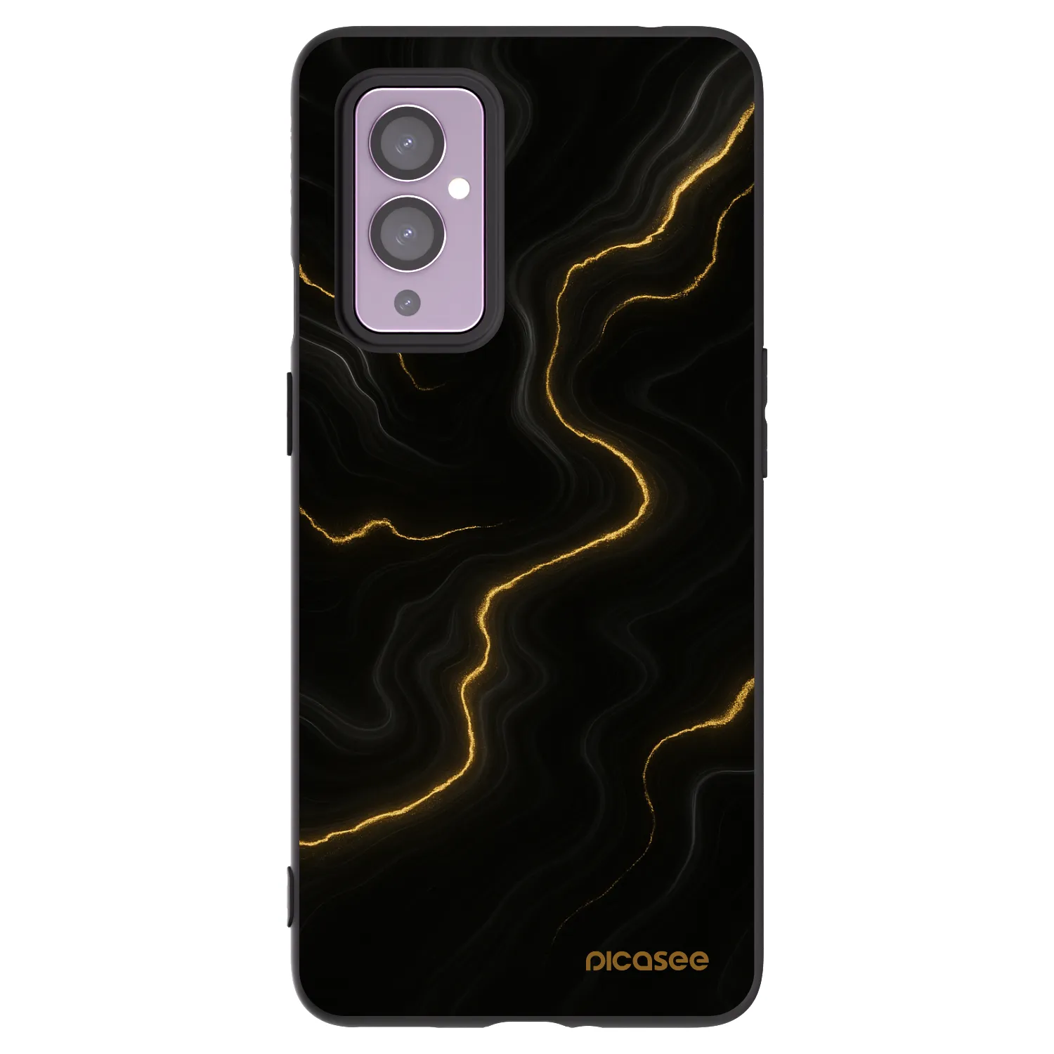 Picasee silikónový čierny obal pre OnePlus 9 - Thunder