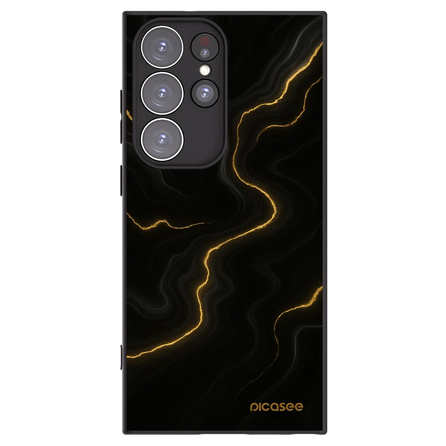 Picasee silikónový čierny obal pre Samsung Galaxy S23 Ultra 5G - Thunder