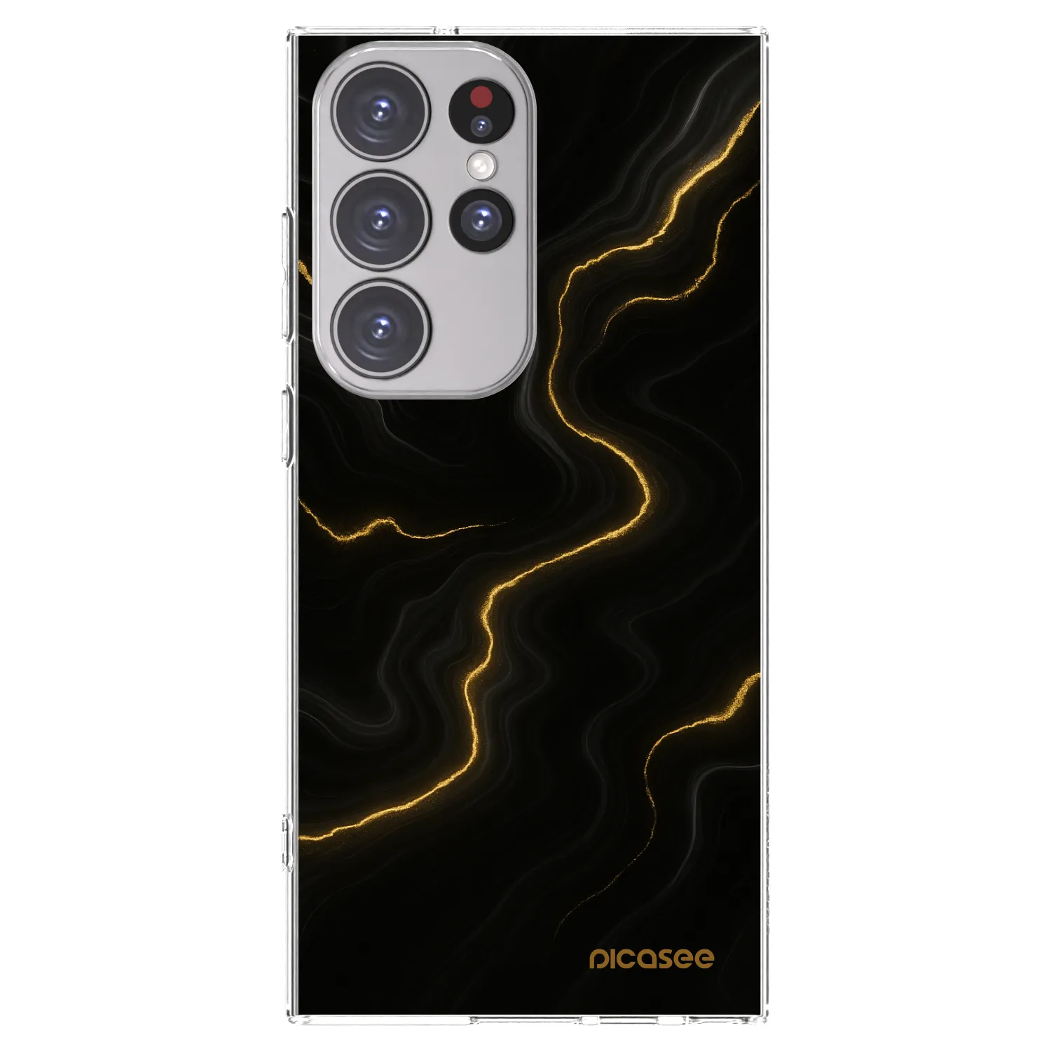 Picasee silikónový prehľadný obal pre Samsung Galaxy S23 Ultra 5G - Thunder