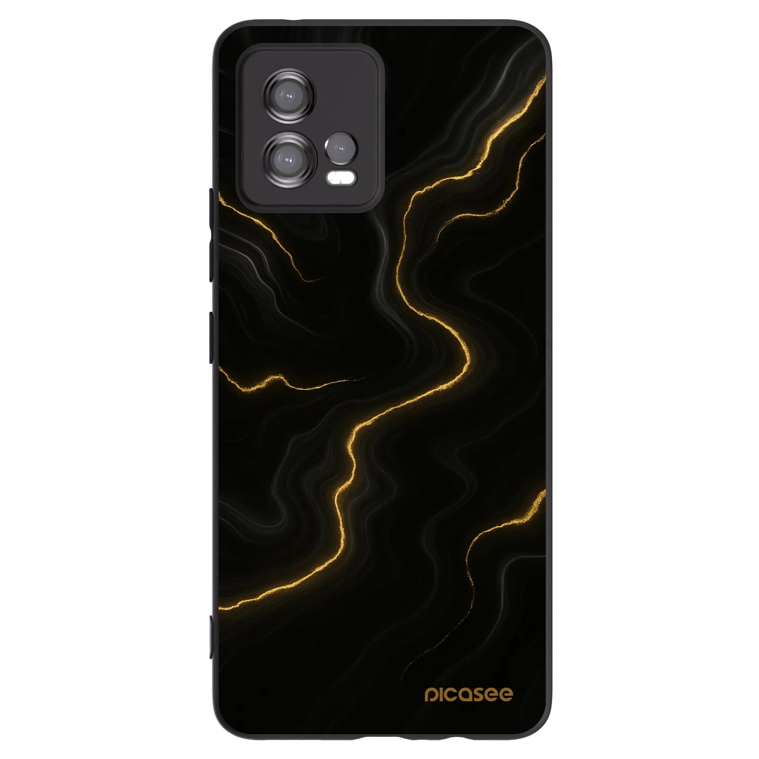 Picasee silikónový čierny obal pre Motorola Moto G72 - Thunder