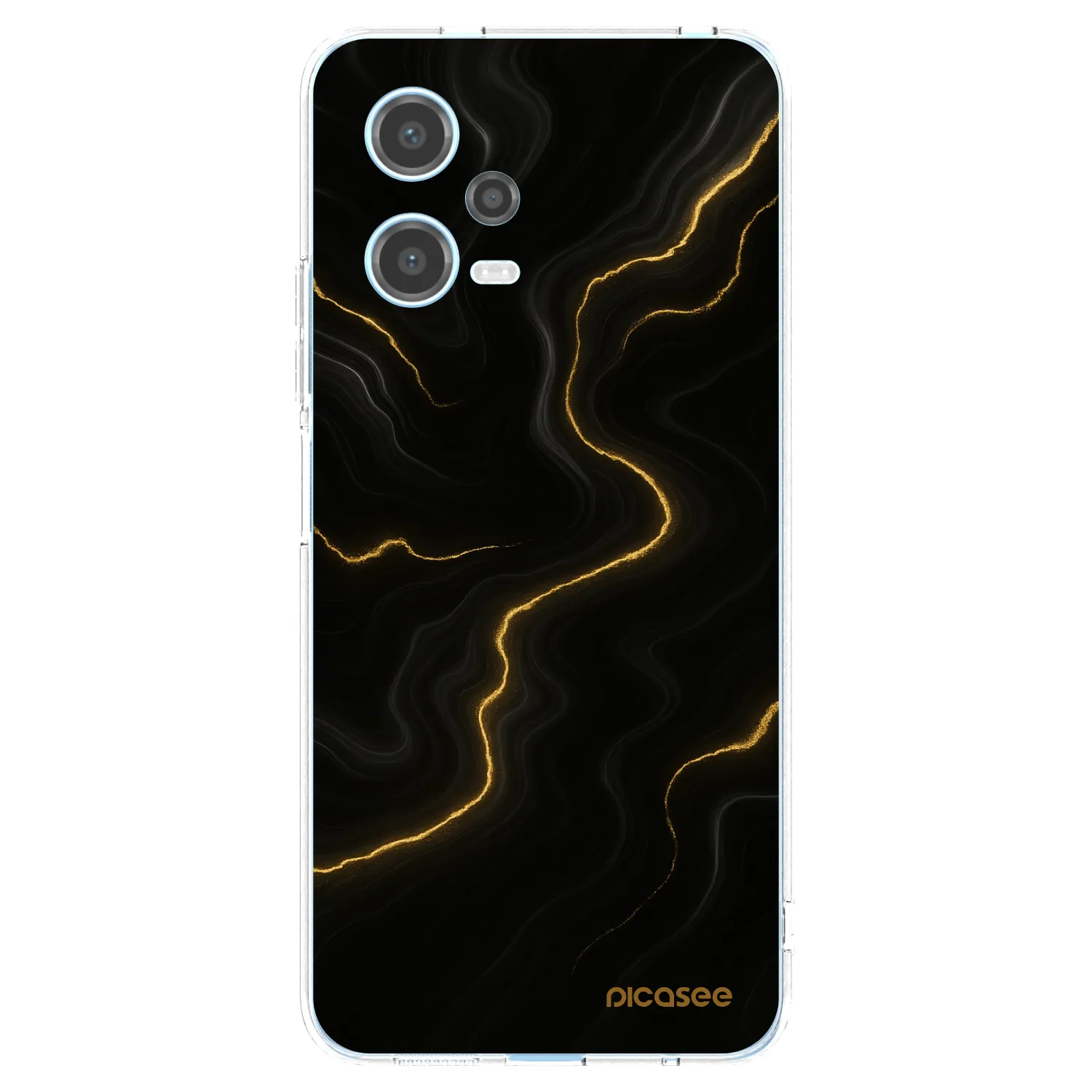 Picasee silikónový prehľadný obal pre Xiaomi Redmi Note 12 5G - Thunder