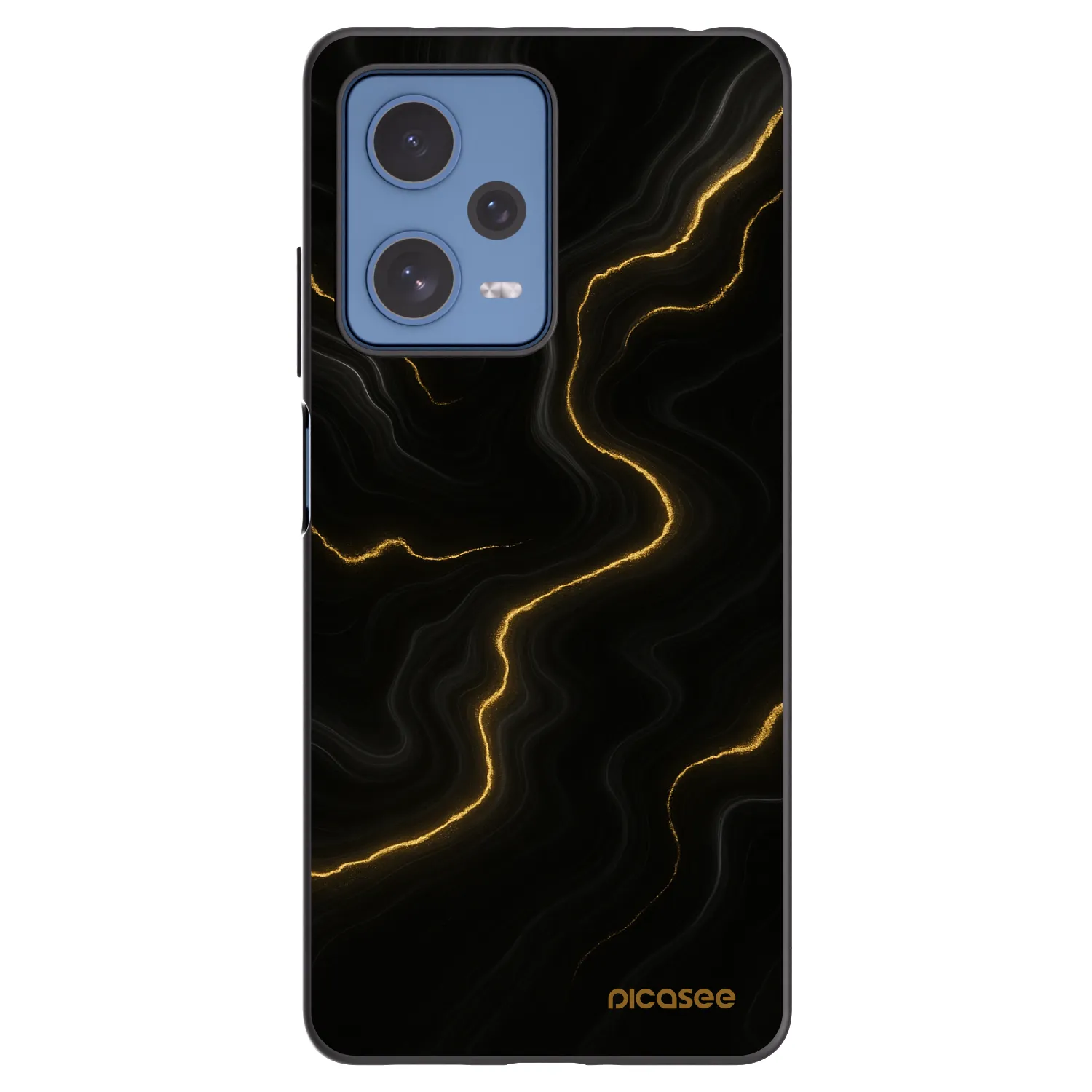 Picasee silikónový čierny obal pre Xiaomi Redmi Note 12 Pro 5G - Thunder