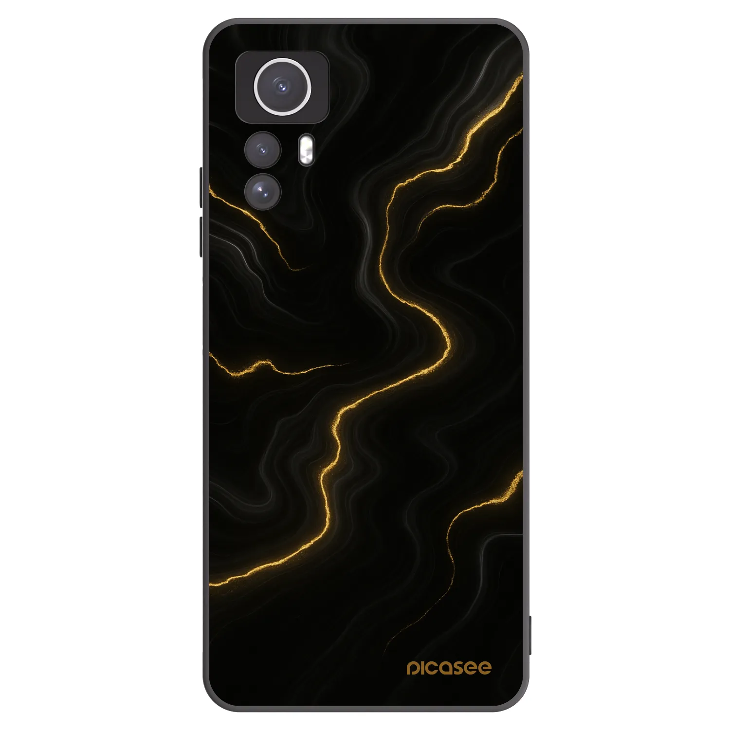 Picasee silikónový čierny obal pre Xiaomi Redmi Note 12S - Thunder