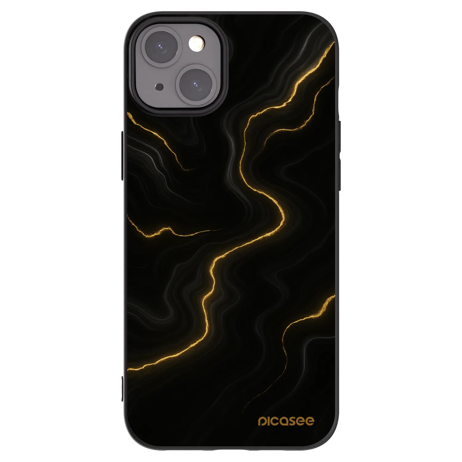 Silikónový čierny obal pre Apple iPhone 15 Plus - Thunder