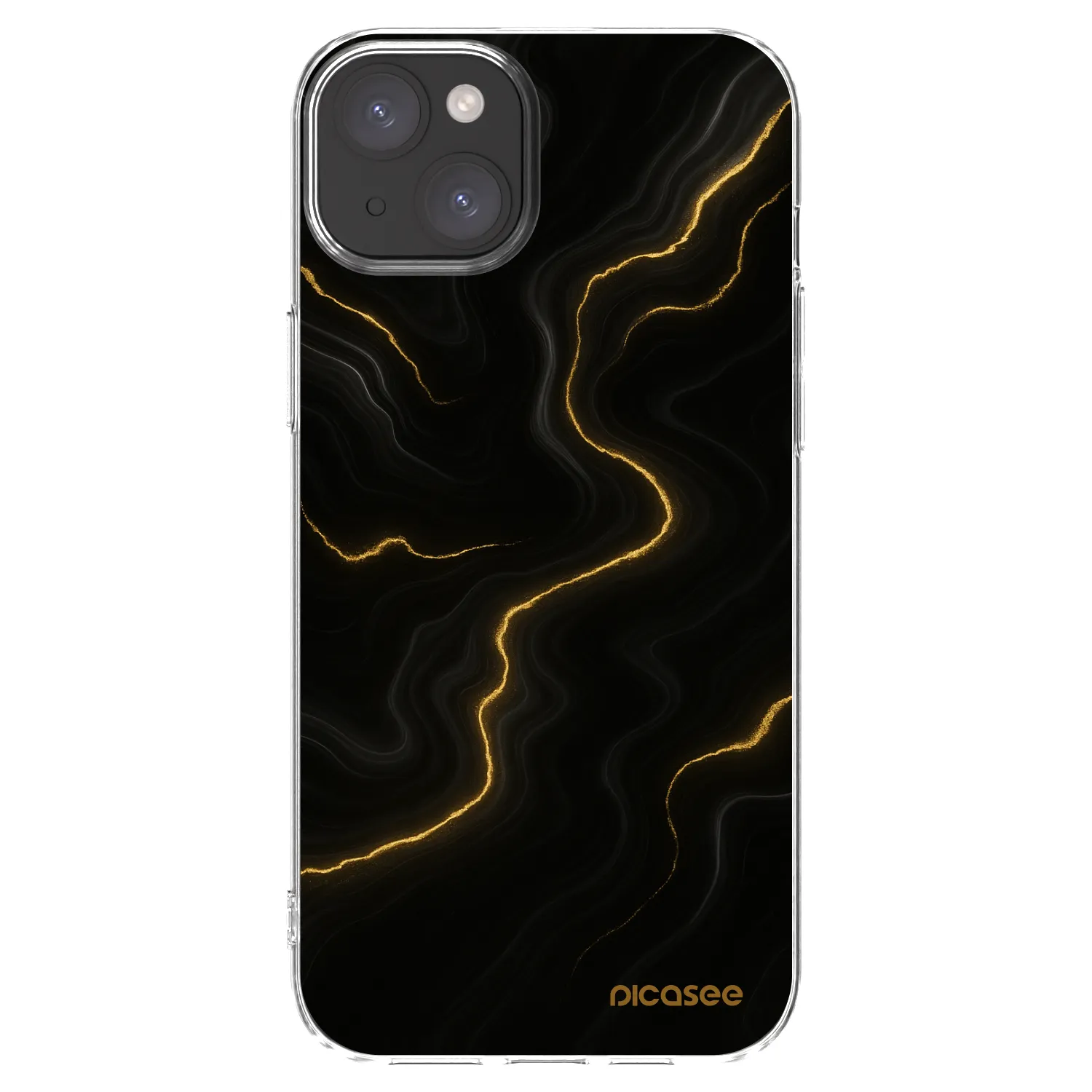 Silikónový prehľadný obal pre Apple iPhone 15 Plus - Thunder