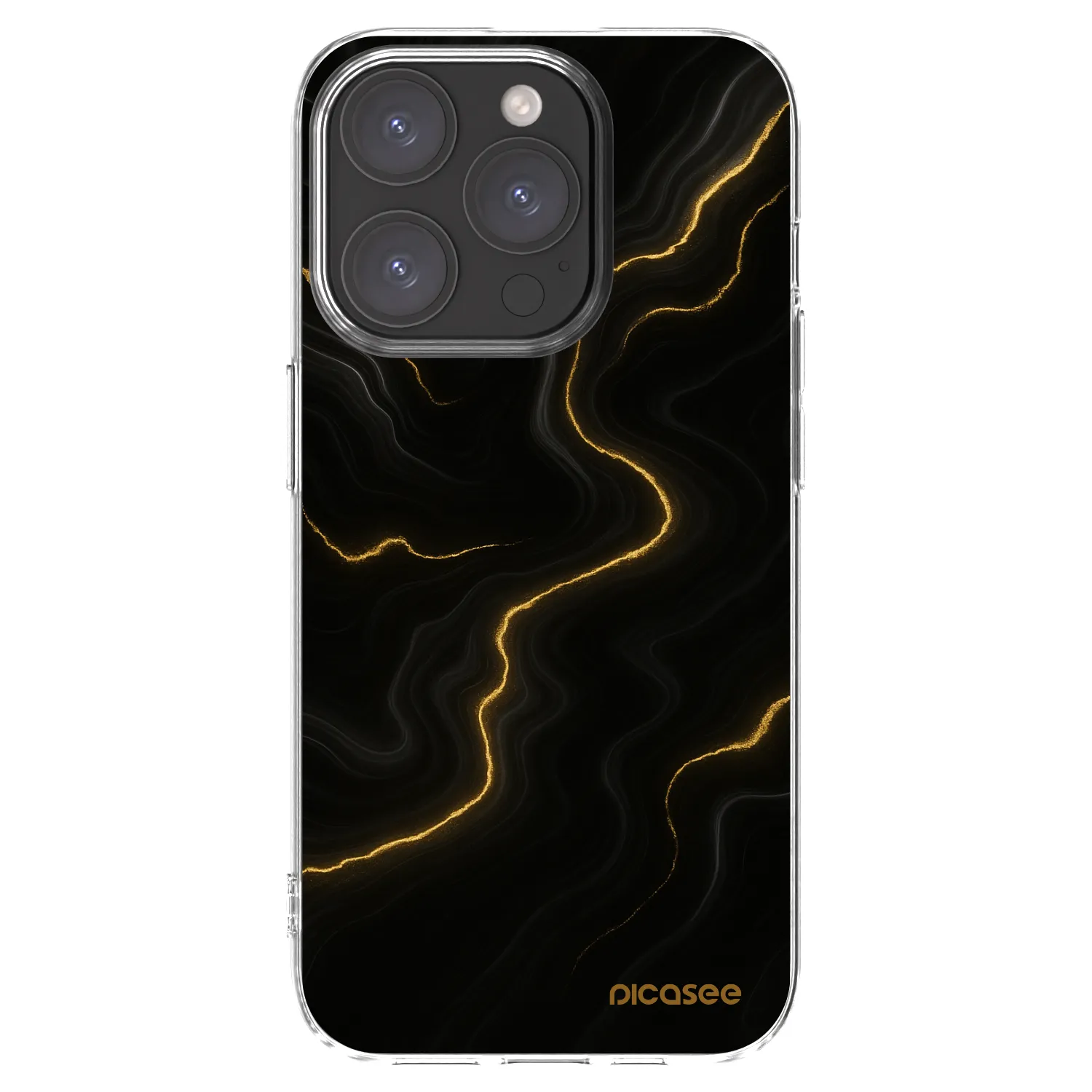 Silikónový prehľadný obal pre Apple iPhone 15 Pro - Thunder