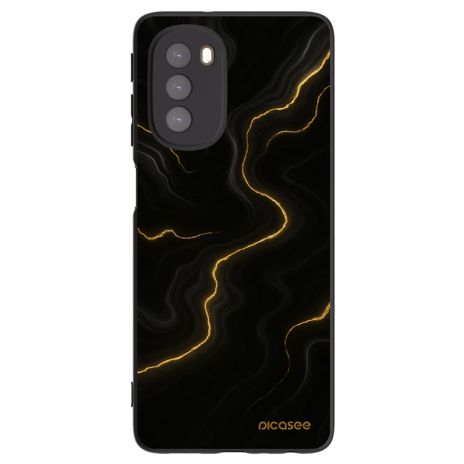 Picasee silikónový čierny obal pre Motorola Moto G51 - Thunder