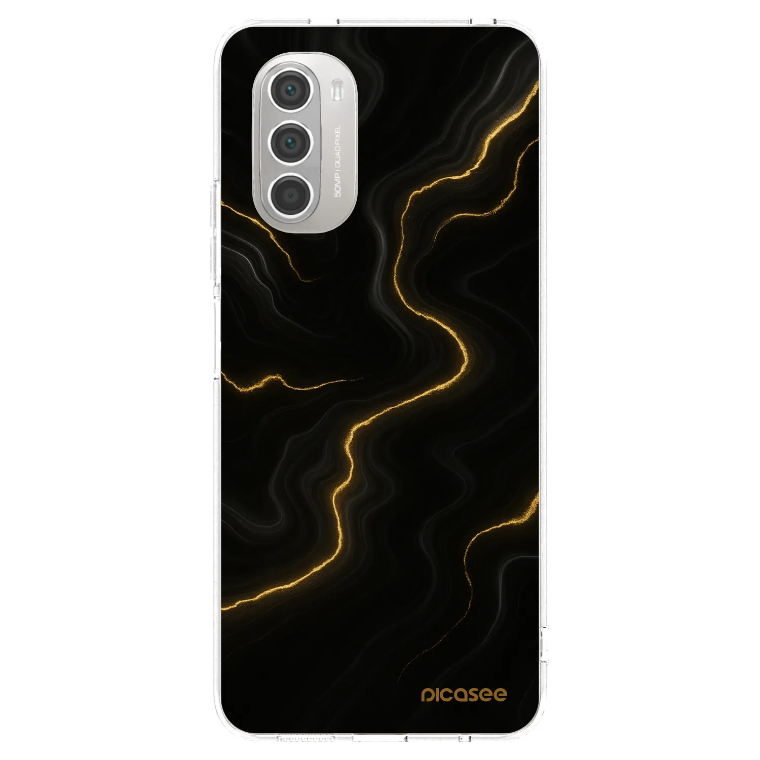 Picasee silikónový prehľadný obal pre Motorola Moto G51 - Thunder