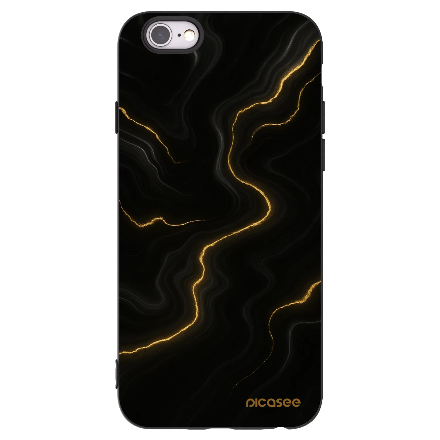 Picasee silikónový čierny obal pre Apple iPhone 6/6S - Thunder