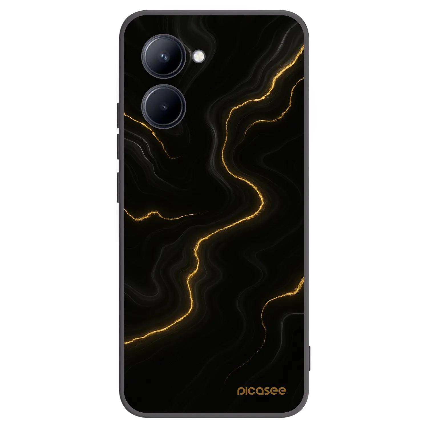 Picasee silikónový čierny obal pre Realme C33 (2023) - Thunder