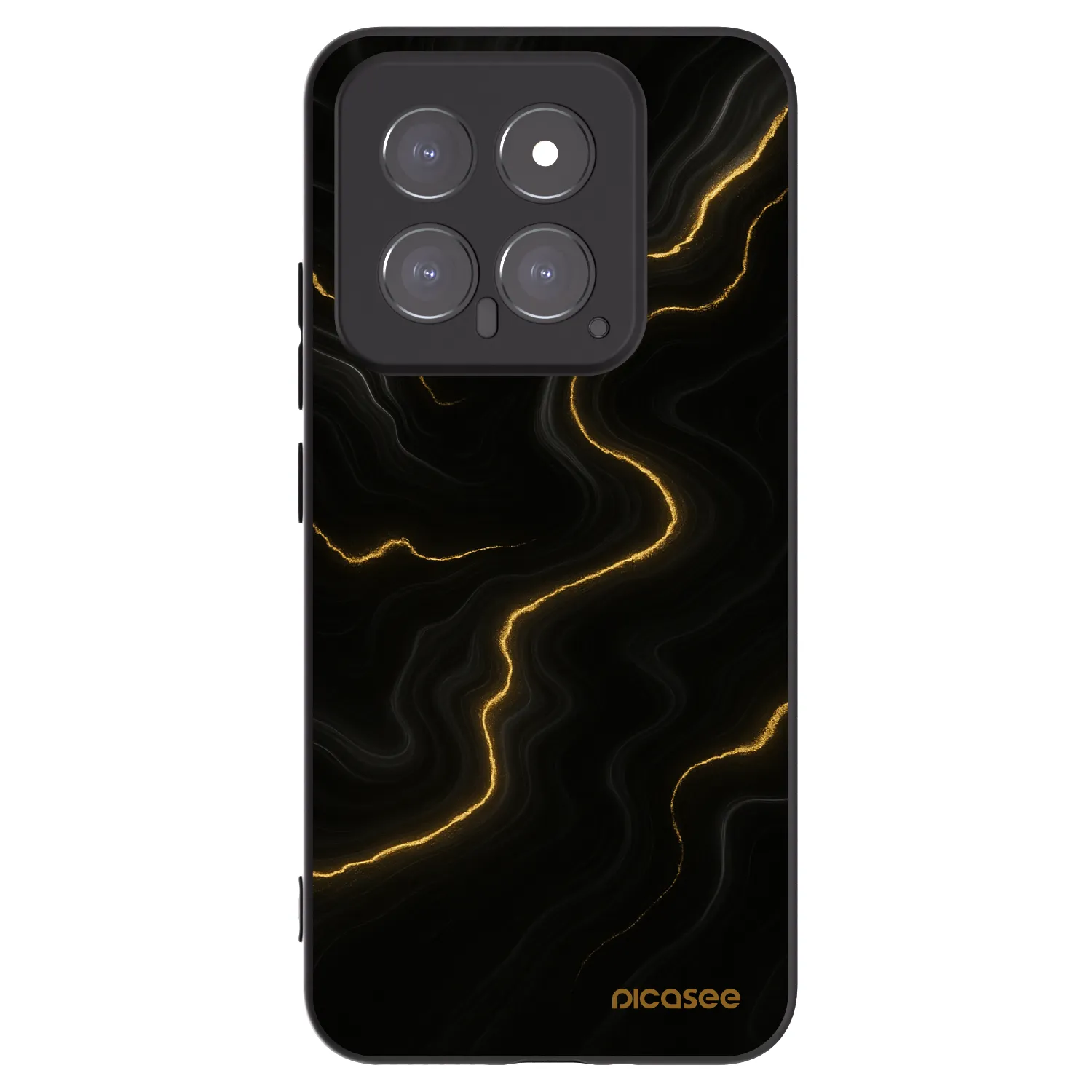 Picasee silikónový čierny obal pre Xiaomi 14 - Thunder