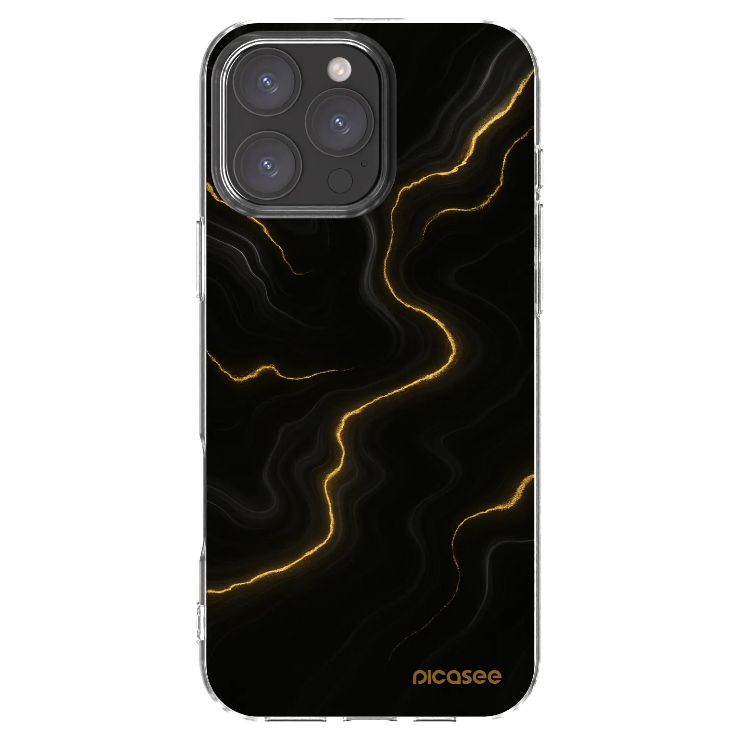Silikónový prehľadný obal pre Apple iPhone 16 Pro Max - Thunder