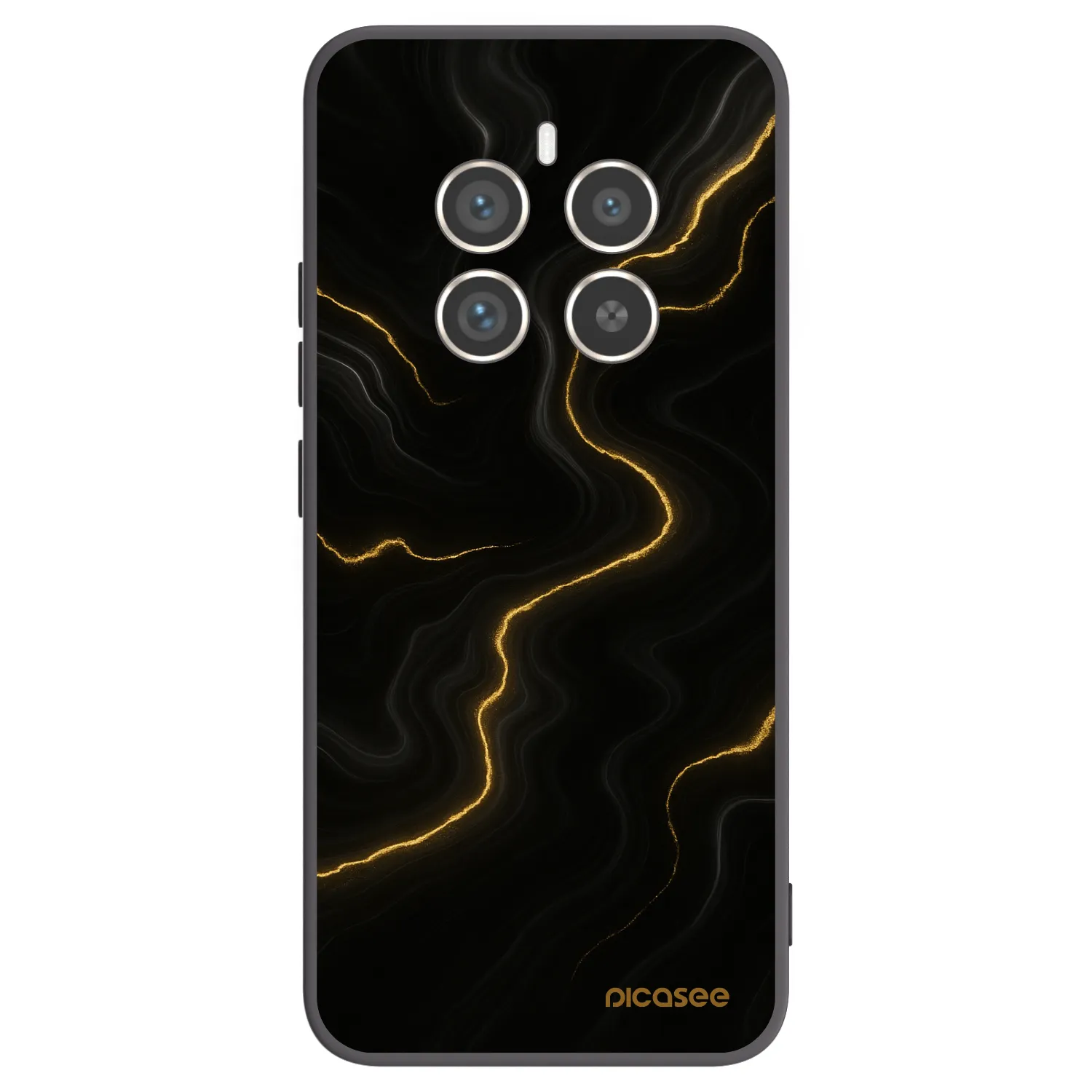 Picasee silikónový čierny obal pre Realme 12 Pro 5G - Thunder