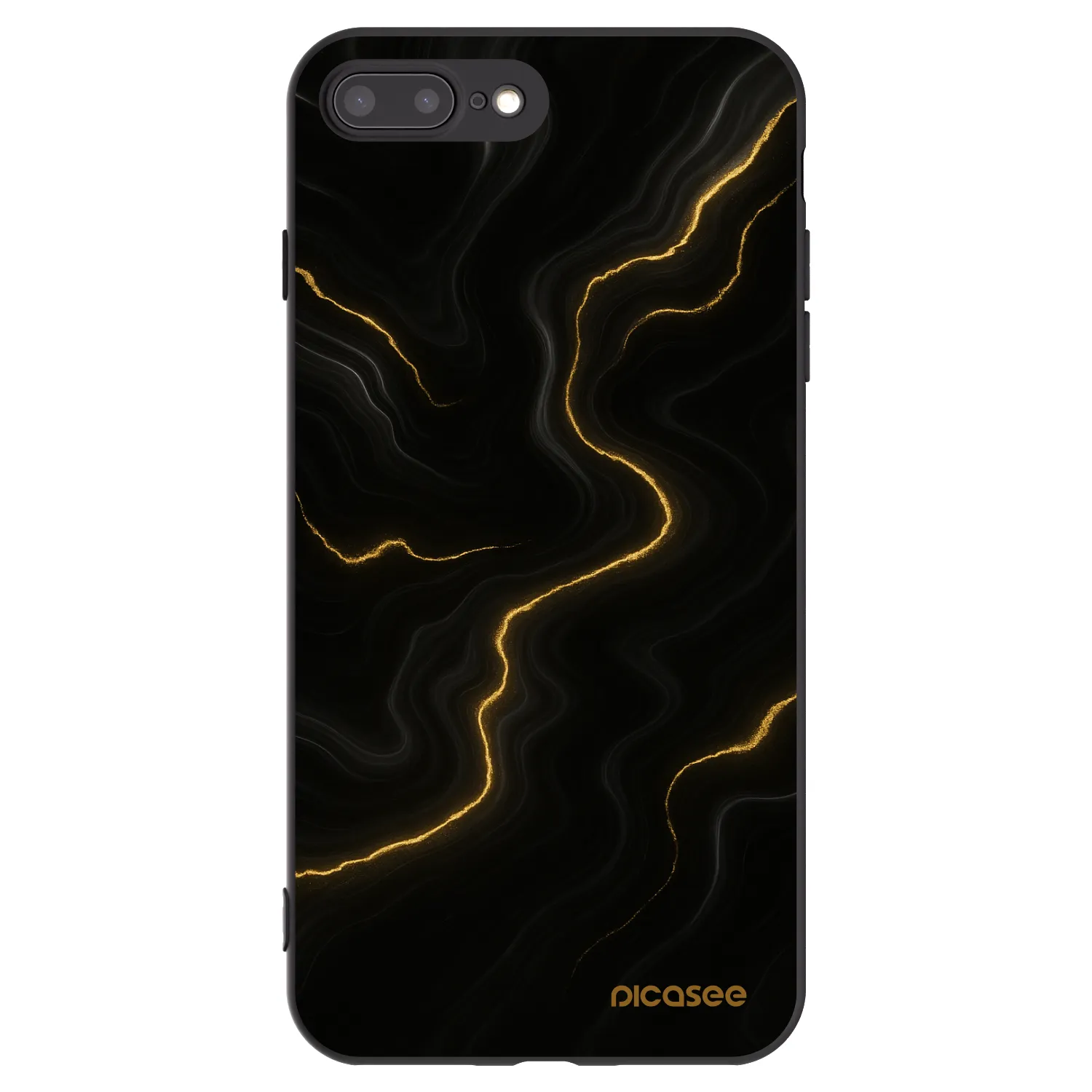 Picasee silikónový čierny obal pre Apple iPhone 8 Plus - Thunder