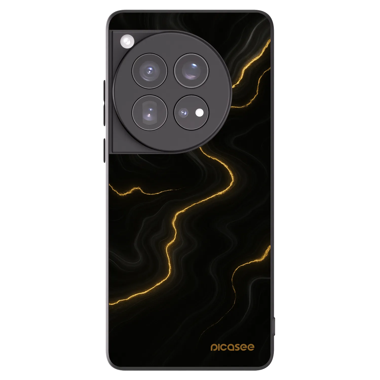 Picasee silikónový čierny obal pre OnePlus 12 5G - Thunder
