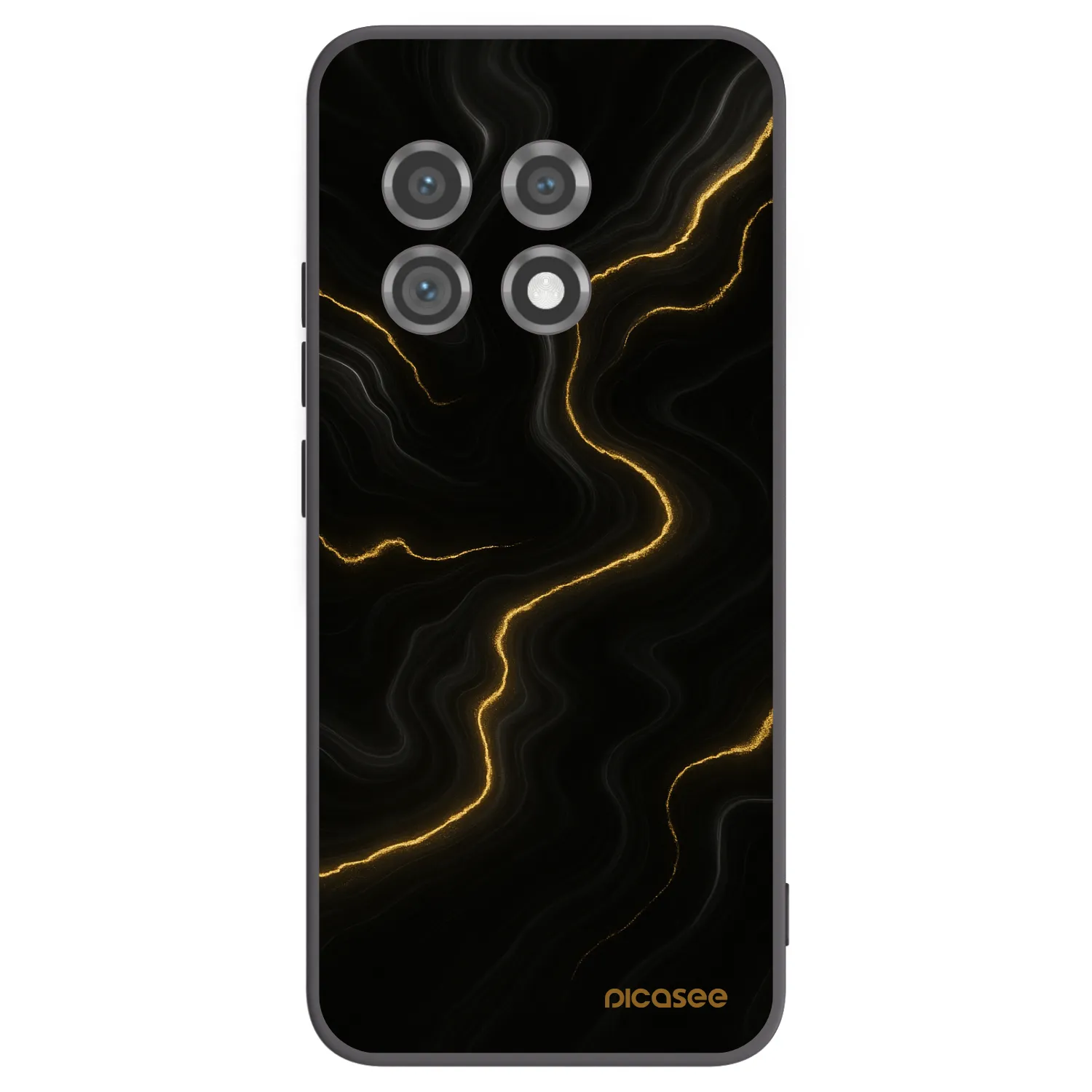 Picasee silikónový čierny obal pre OnePlus 11 5G - Thunder