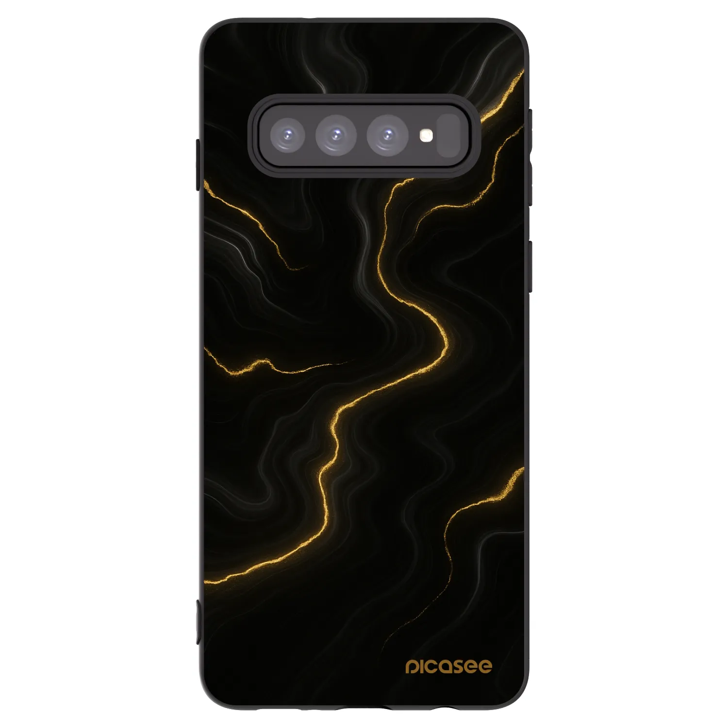 Picasee silikónový čierny obal pre Samsung Galaxy S10 G973 - Thunder