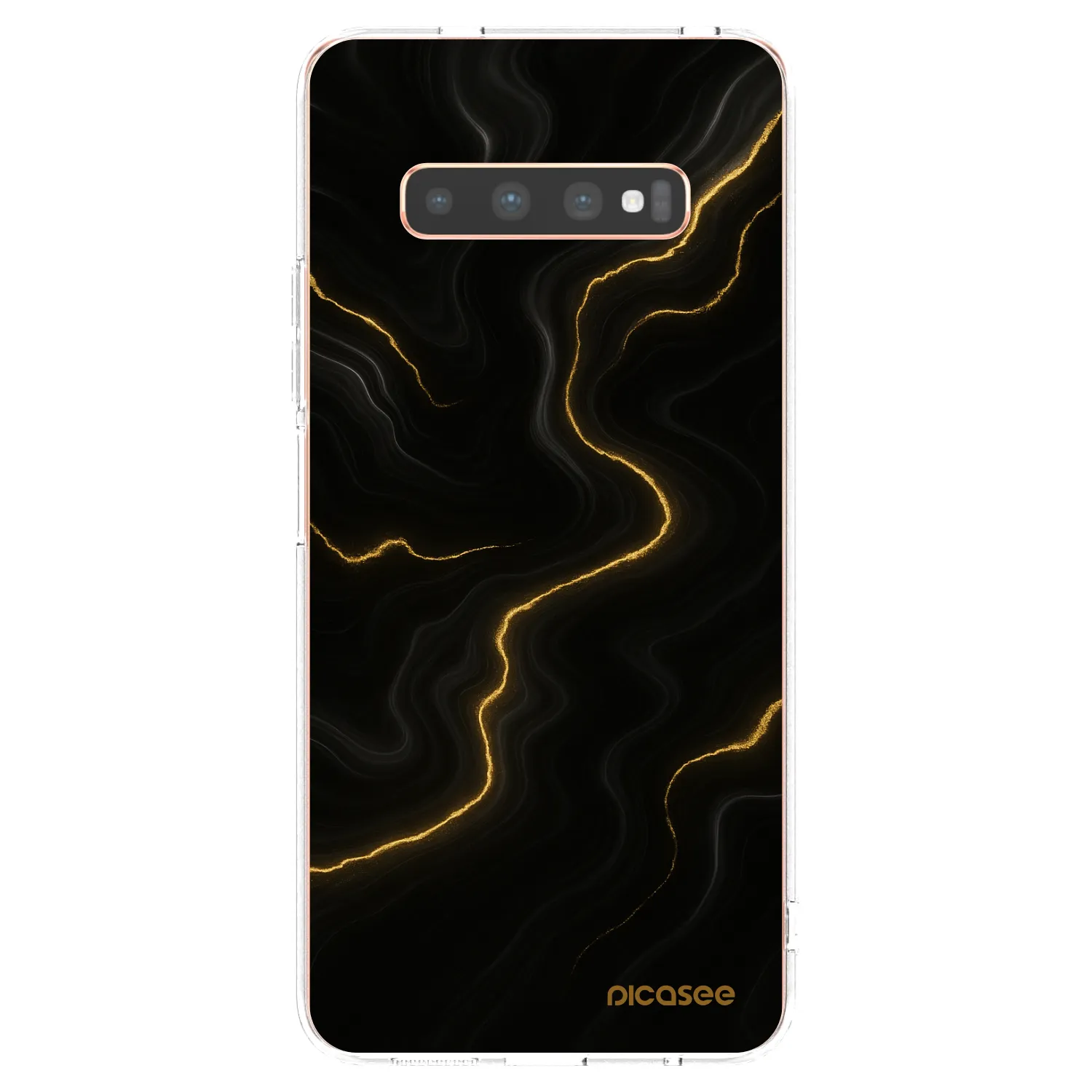 Picasee silikónový prehľadný obal pre Samsung Galaxy S10 Plus G975 - Thunder