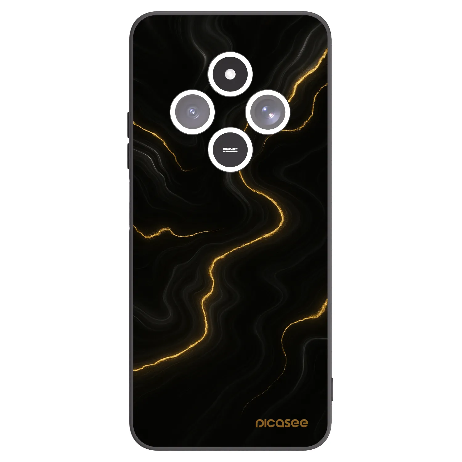 Picasee silikónový čierny obal pre Xiaomi Redmi 14C - Thunder