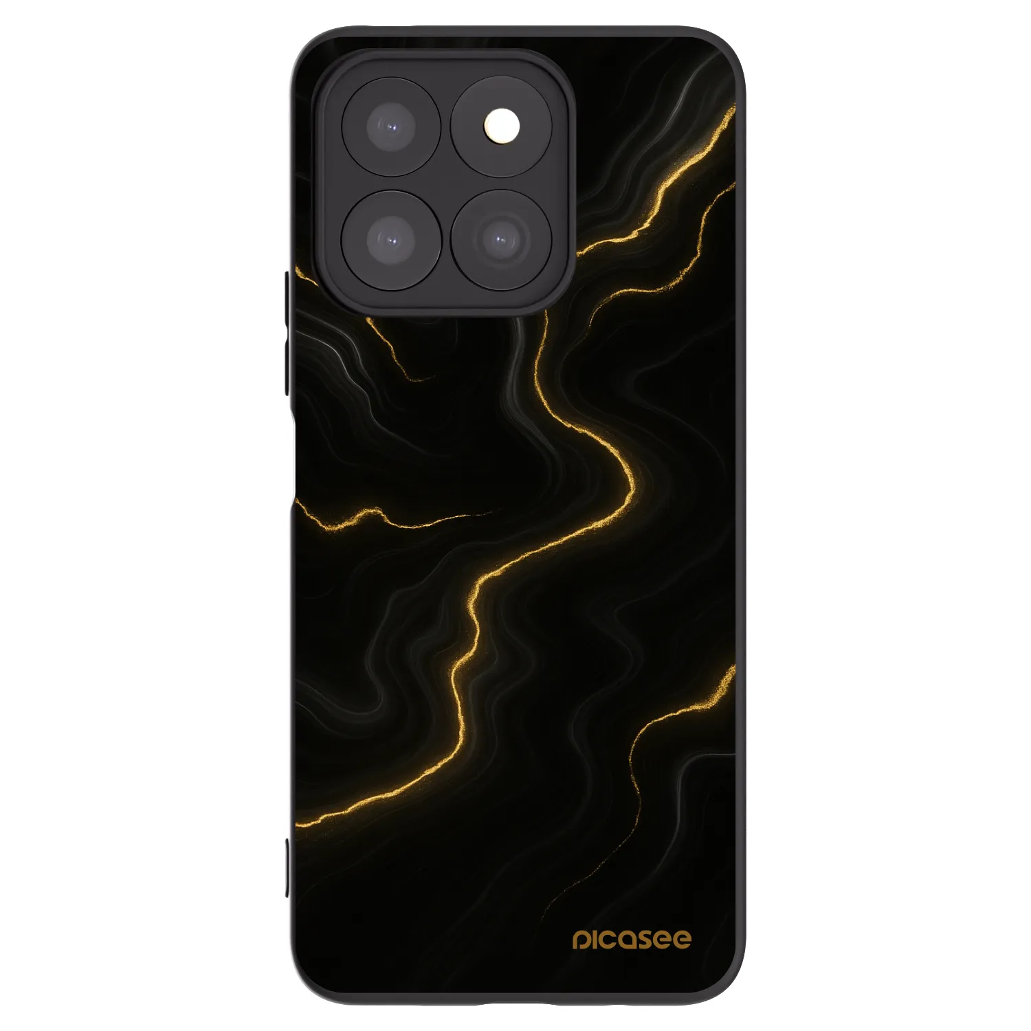 Picasee silikónový čierny obal pre Honor X8c - Thunder