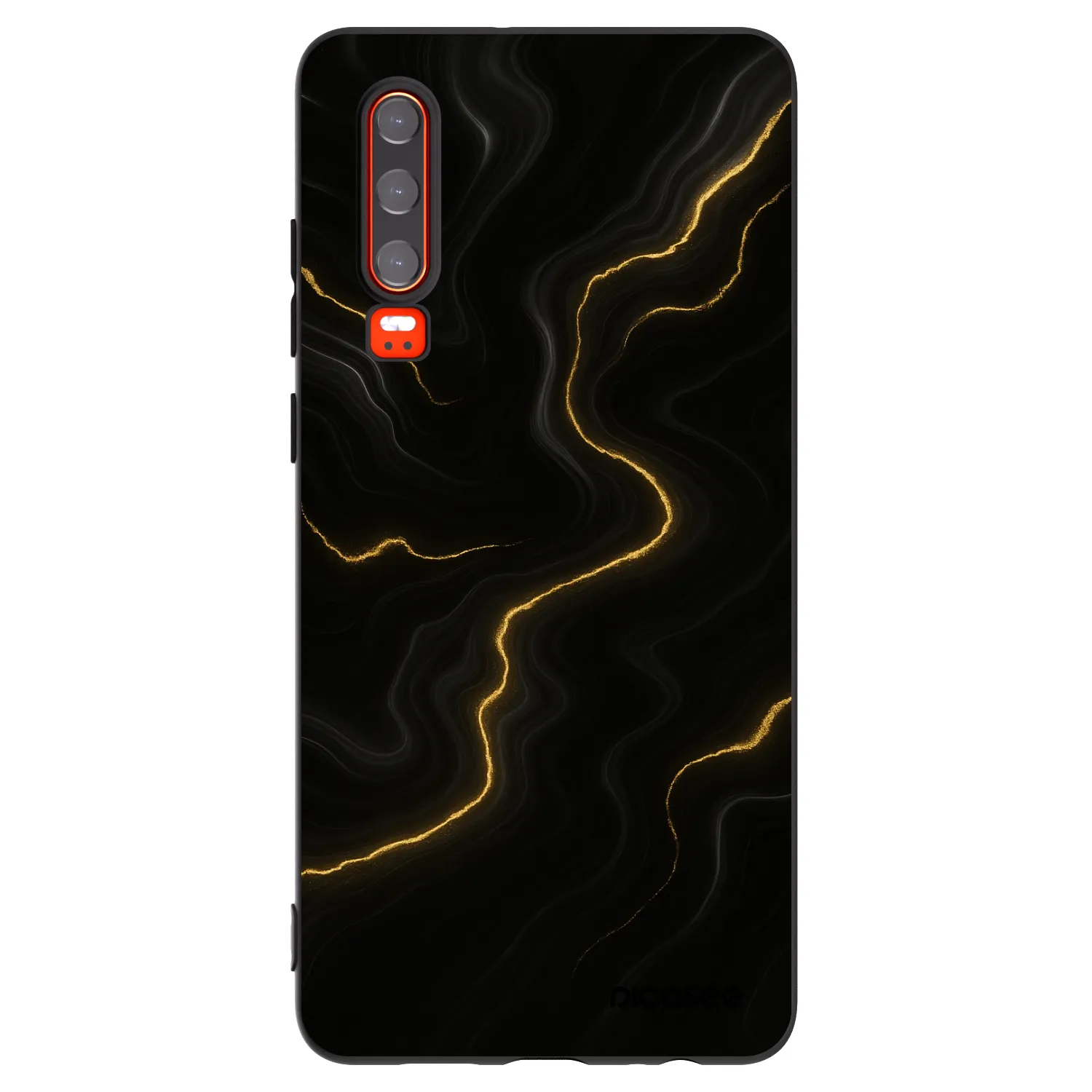 Picasee silikónový čierny obal pre Huawei P30 - Thunder