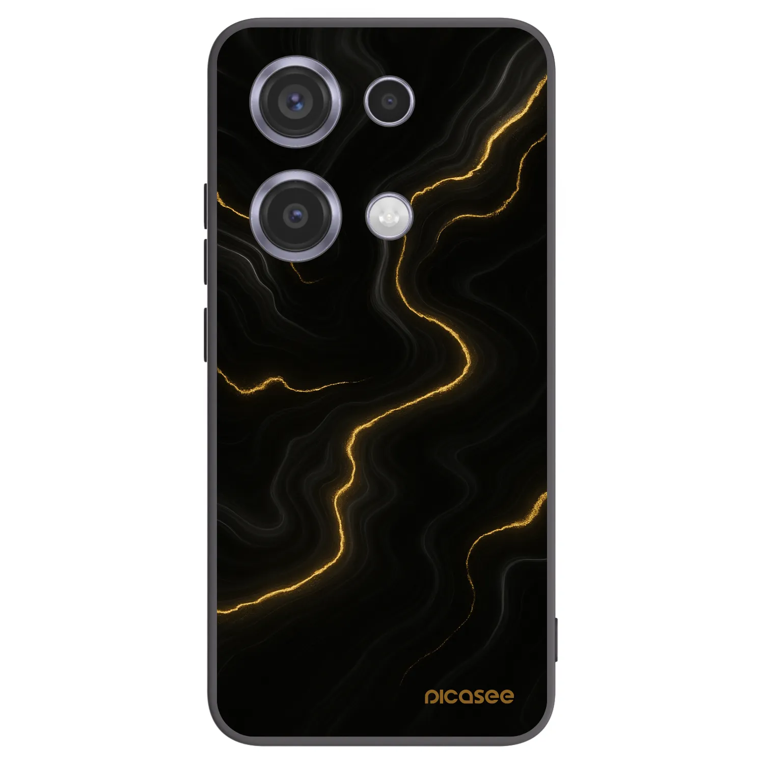 Picasee silikónový čierny obal pre Xiaomi Redmi Note 14S - Thunder