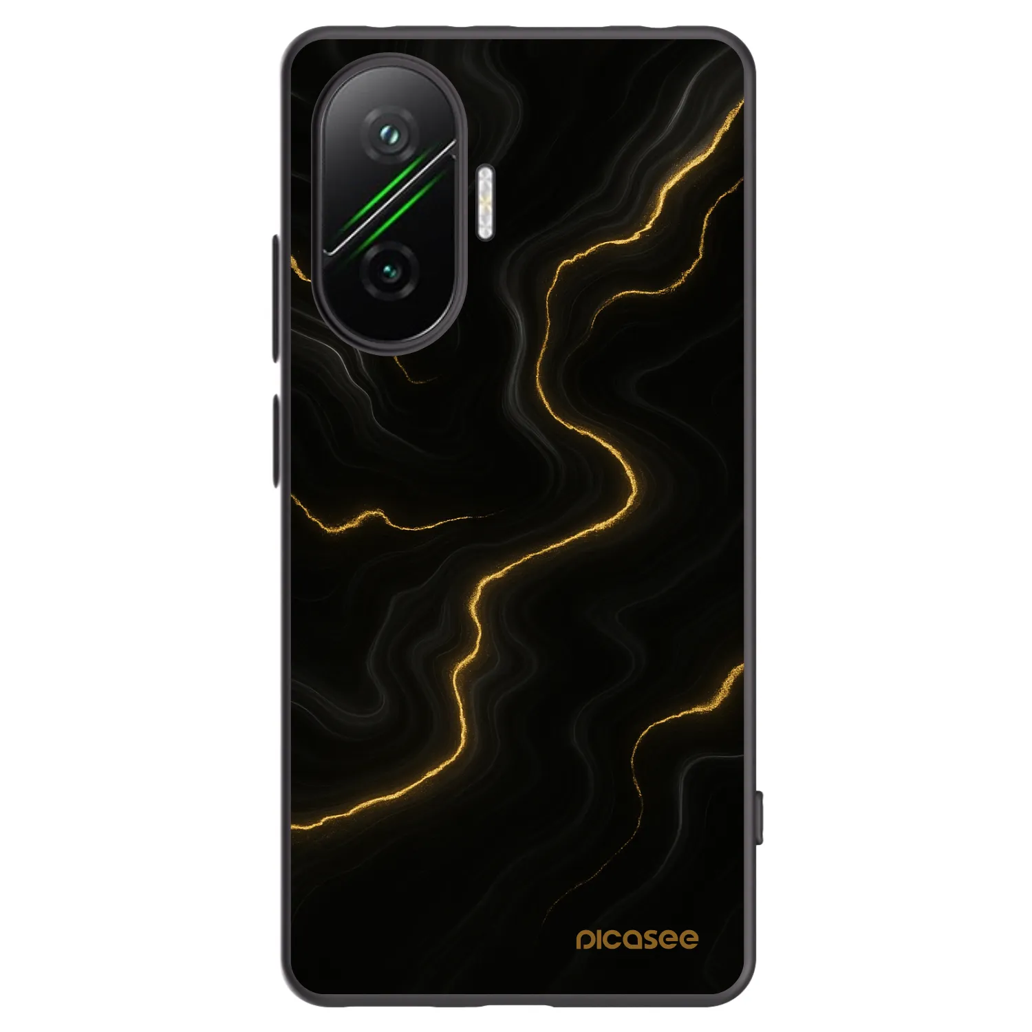 Silikónový čierny obal pre Xiaomi Poco F7 5G - Thunder