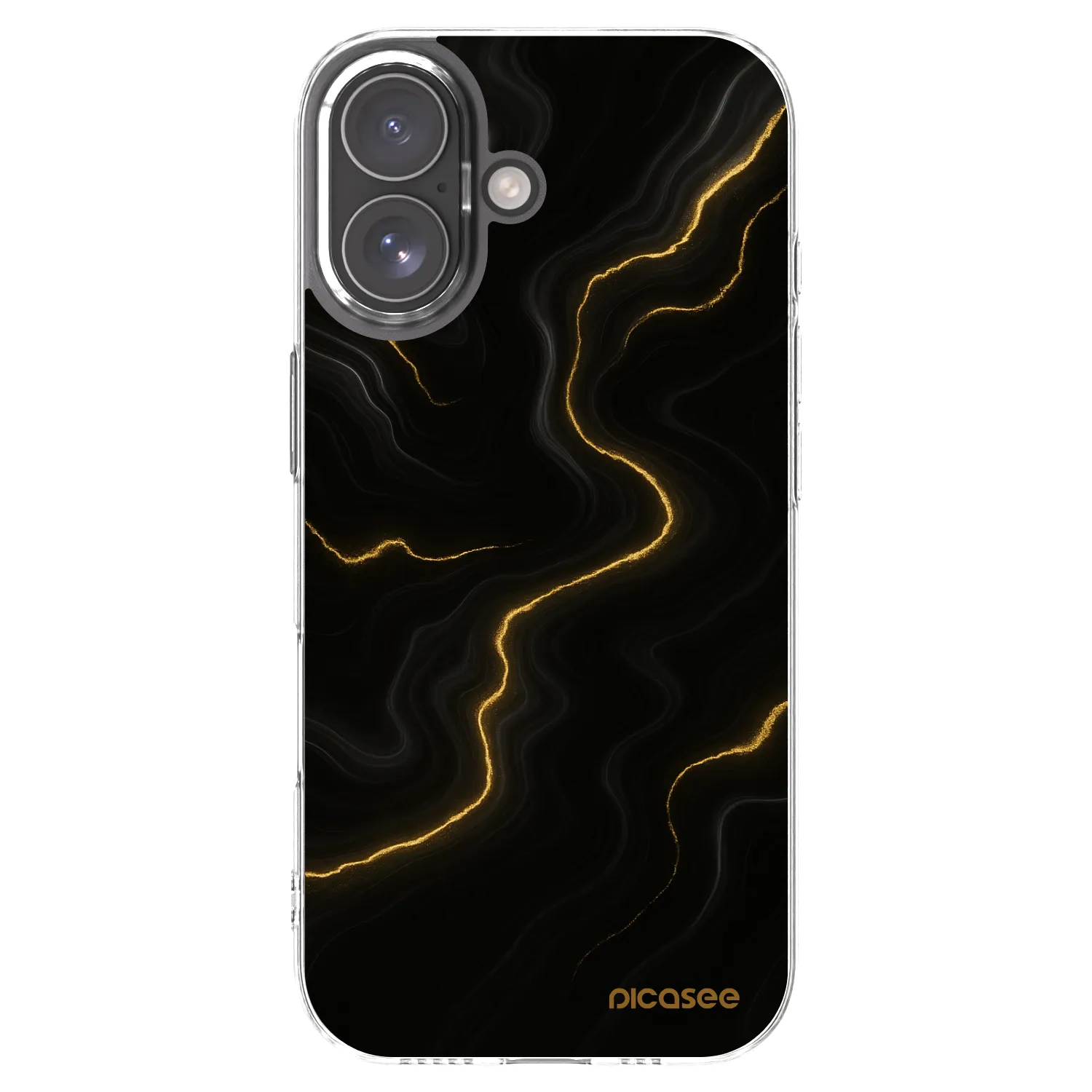 Picasee silikónový prehľadný obal pre Apple iPhone 17 - Thunder