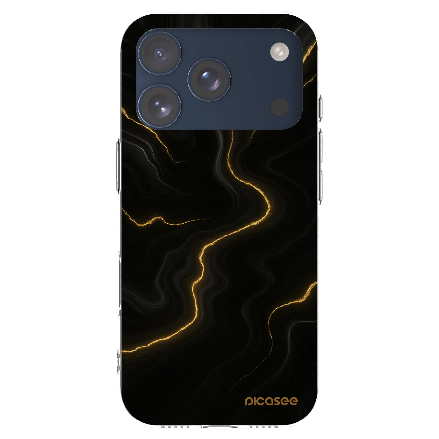Picasee silikónový prehľadný obal pre Apple iPhone 17 Pro - Thunder