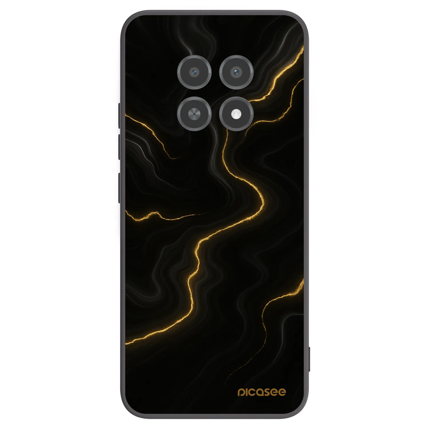 Picasee silikónový čierny obal pre Realme 12X - Thunder