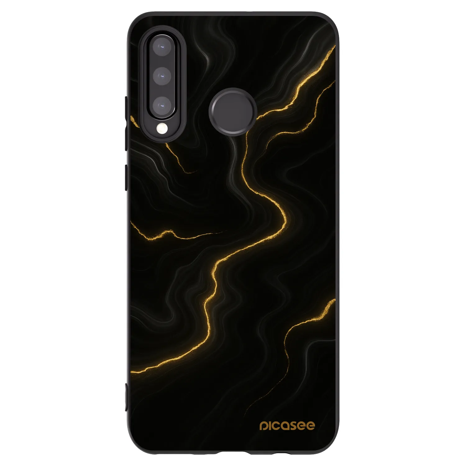 Picasee silikónový čierny obal pre Huawei P30 Lite - Thunder