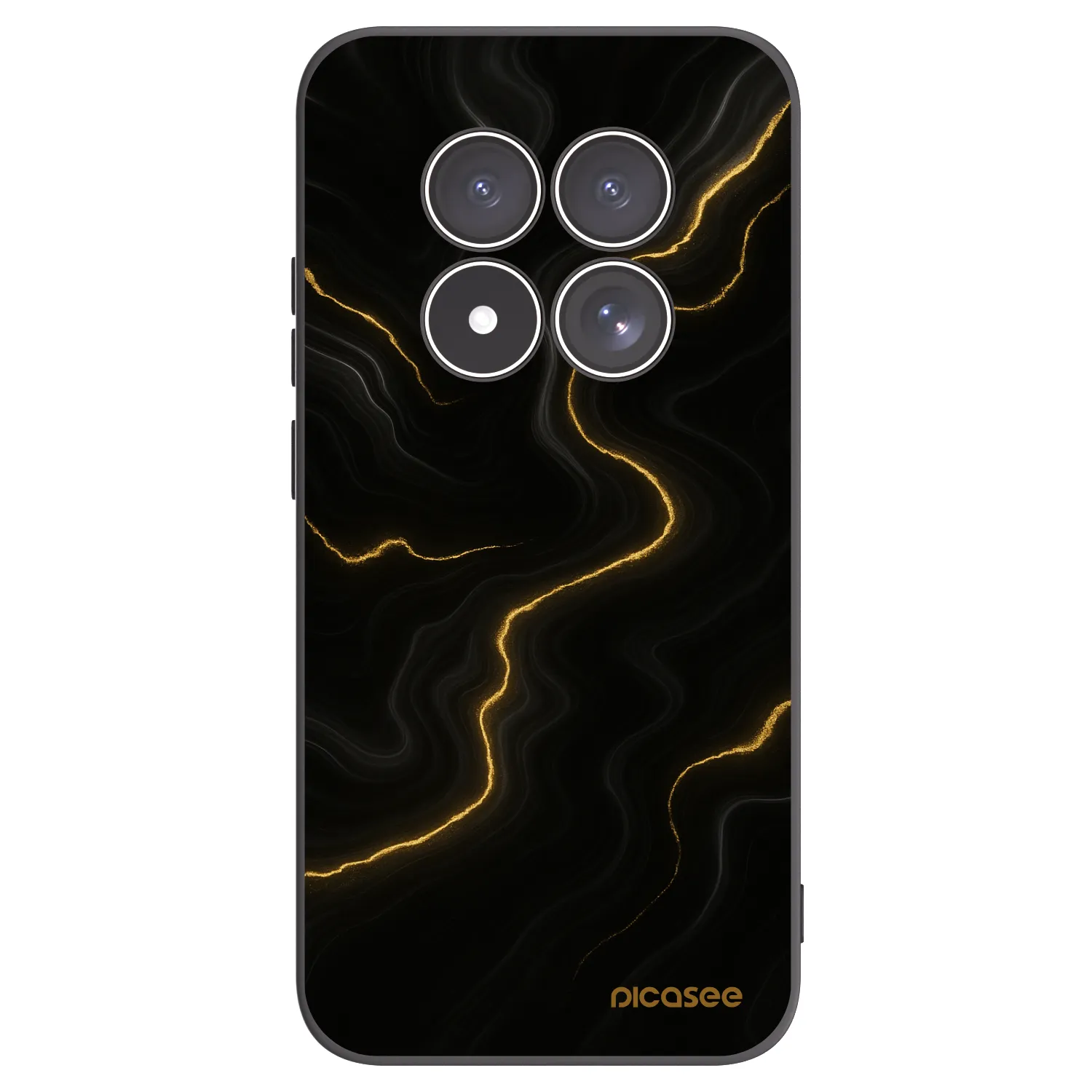 Picasee silikónový čierny obal pre Xiaomi Redmi Note 15 Pro 5G - Thunder