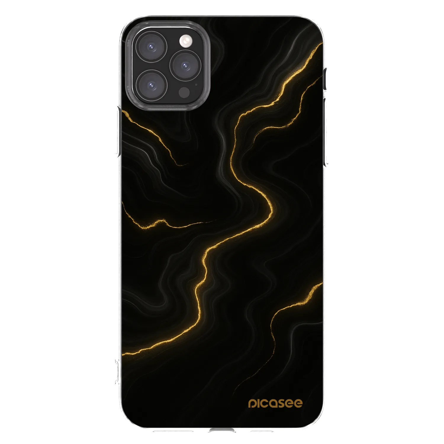 Picasee silikónový prehľadný obal pre Apple iPhone 11 Pro Max - Thunder