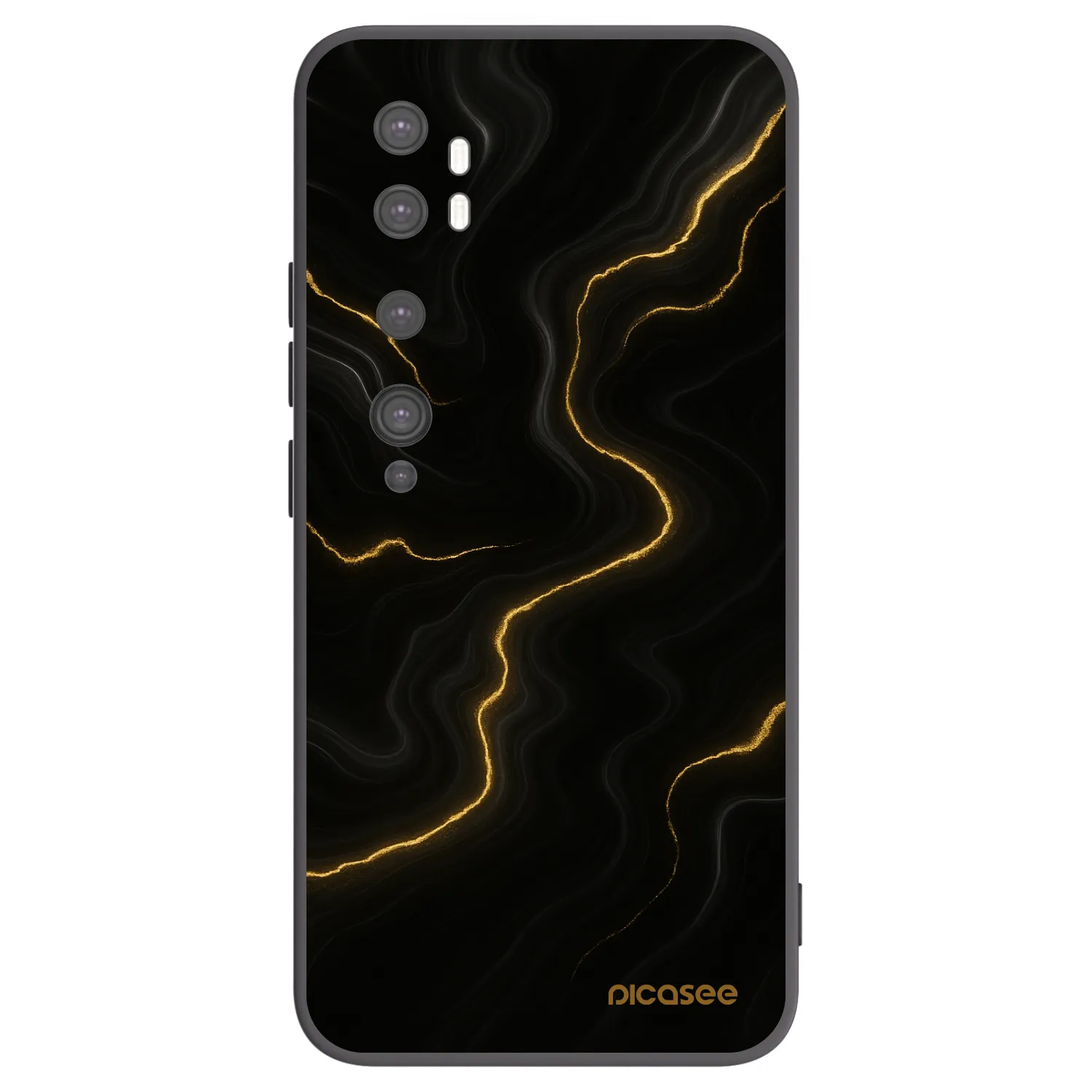 Picasee silikónový čierny obal pre Xiaomi Mi Note 10 (Pro) - Thunder
