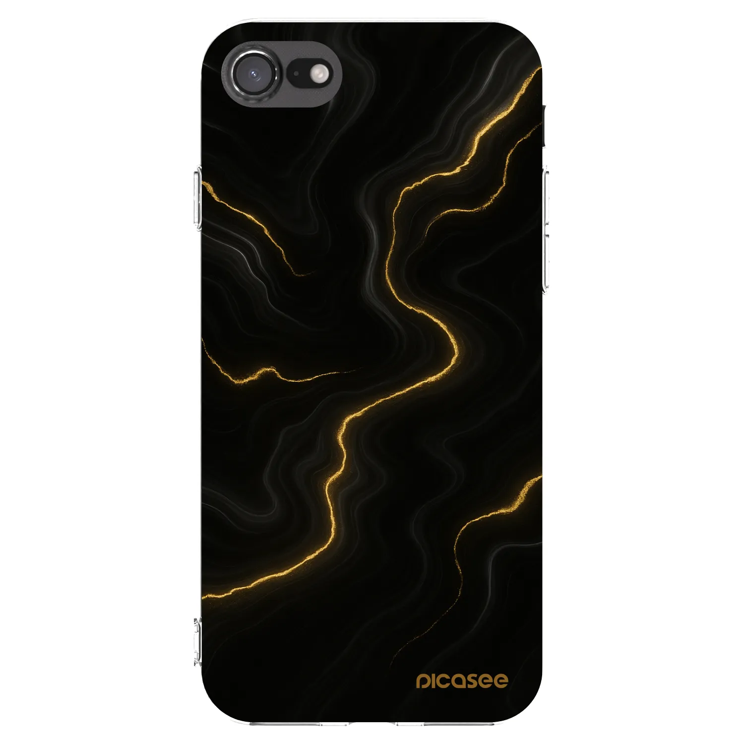 Picasee silikónový prehľadný obal pre Apple iPhone SE 2020 - Thunder