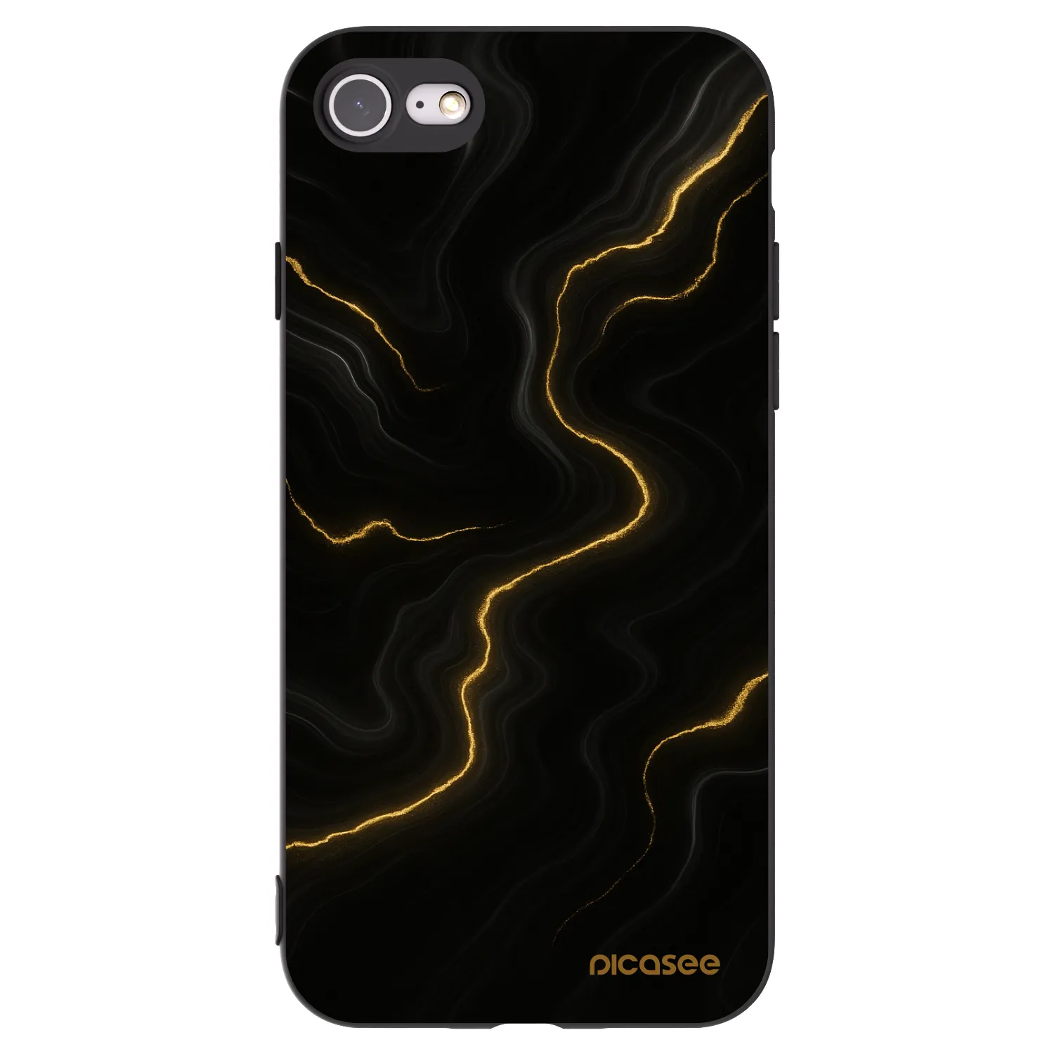 Picasee silikónový čierny obal pre Apple iPhone SE 2020 - Thunder