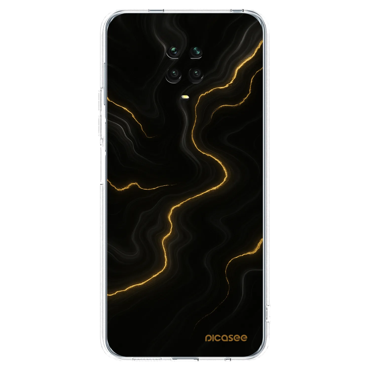 Picasee silikónový prehľadný obal pre Xiaomi Redmi Note 9 Pro - Thunder