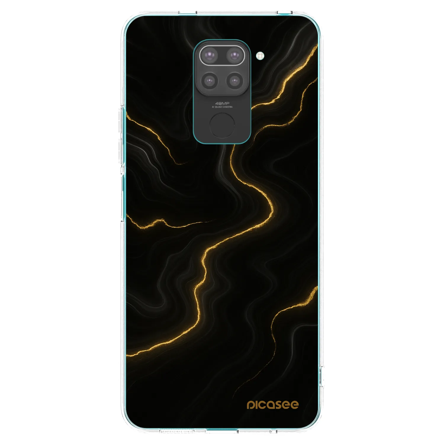 Picasee silikónový čierny obal pre Xiaomi Redmi Note 9 - Thunder